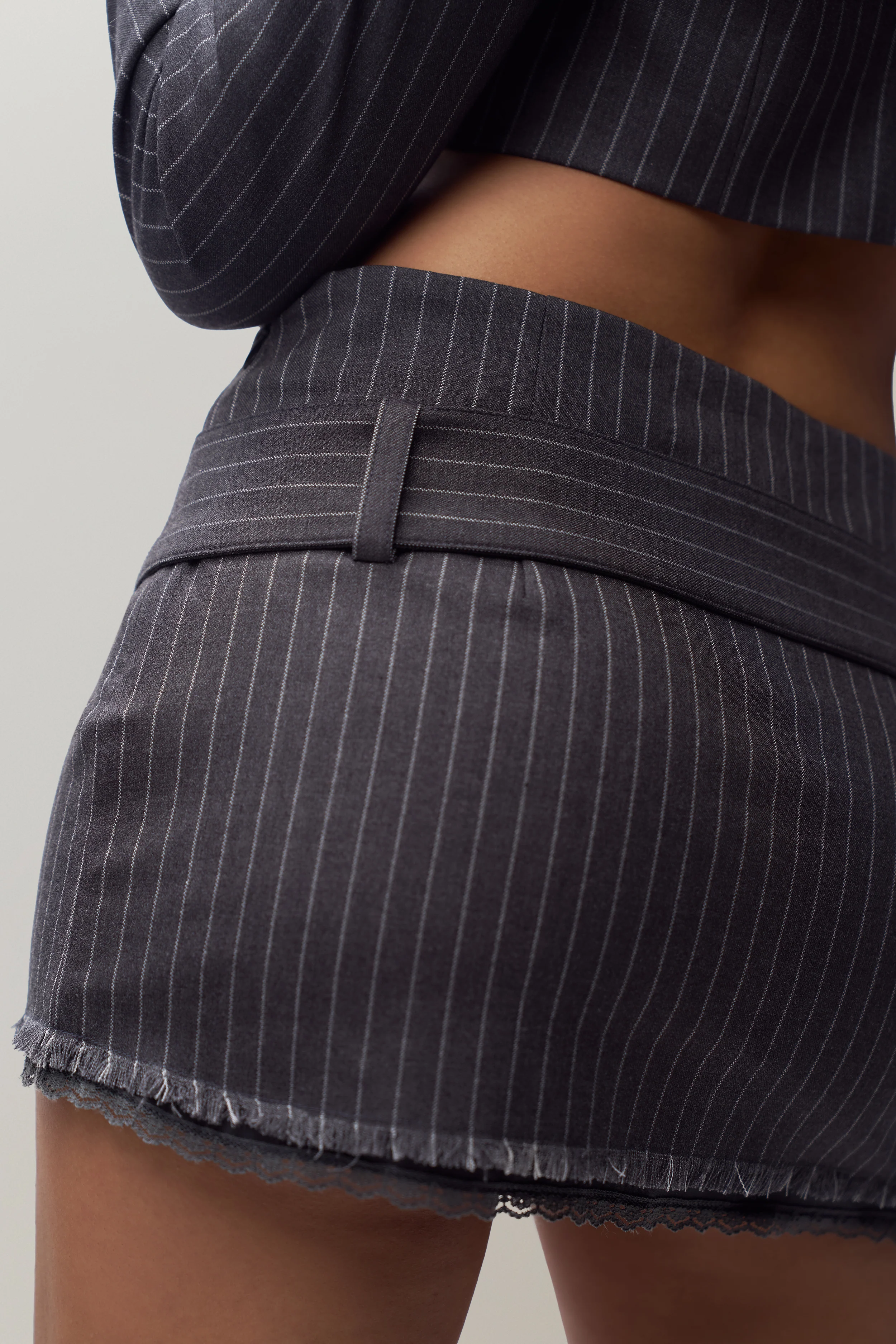 Andra Pinstripe Mini Skirt - Image 3