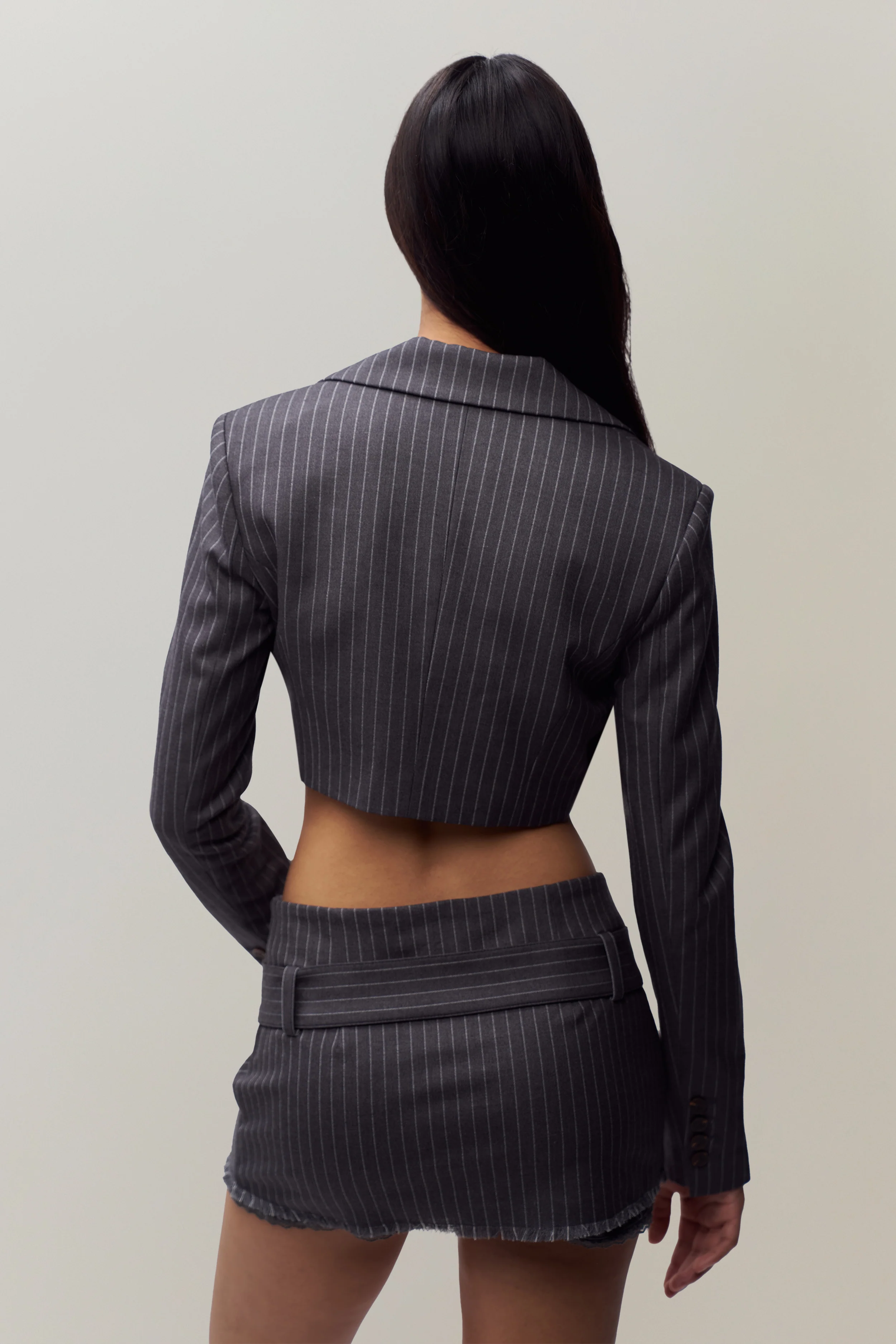 Andra Pinstripe Mini Skirt - Image 6