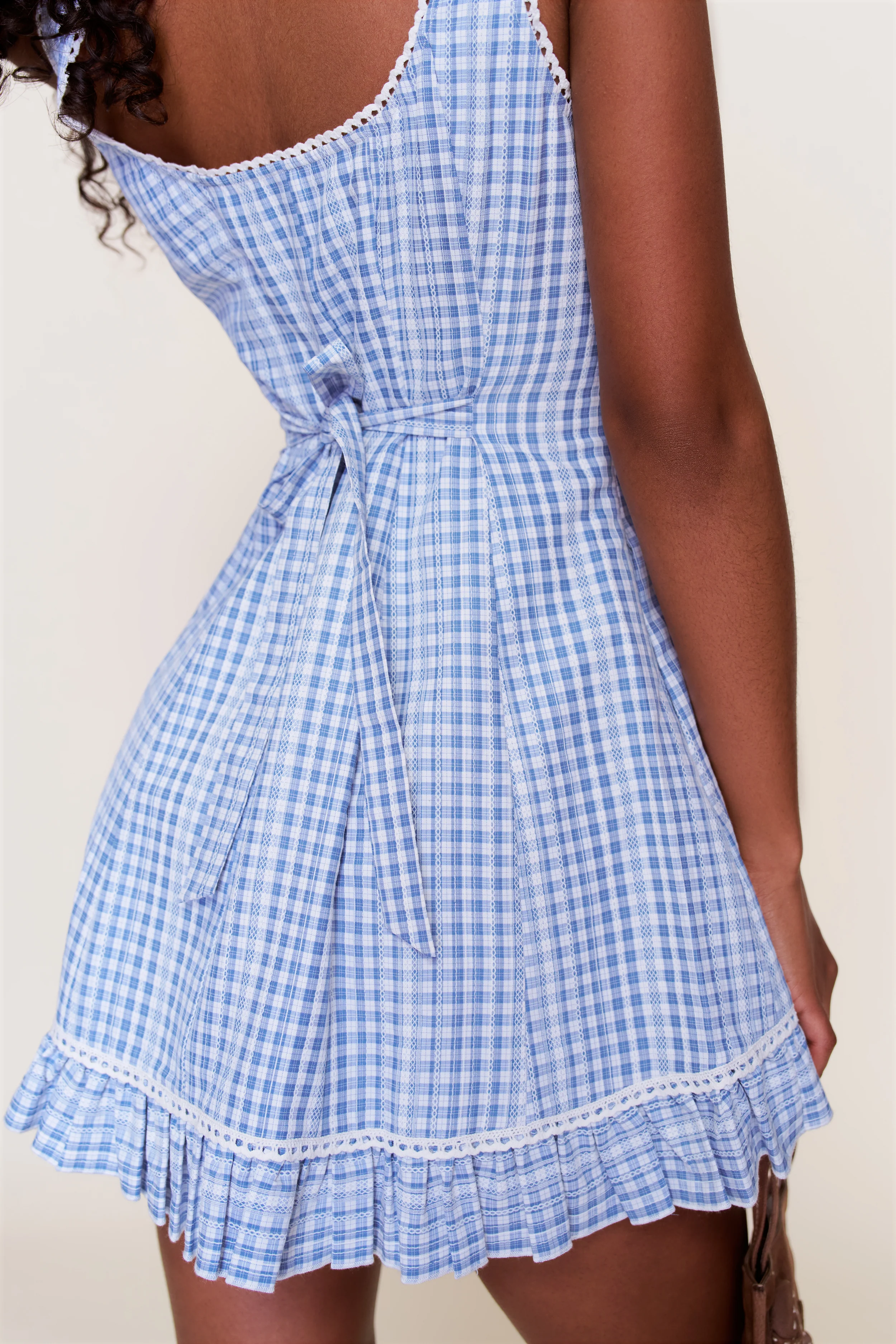 Anica Gingham Mini Dress - Image 6