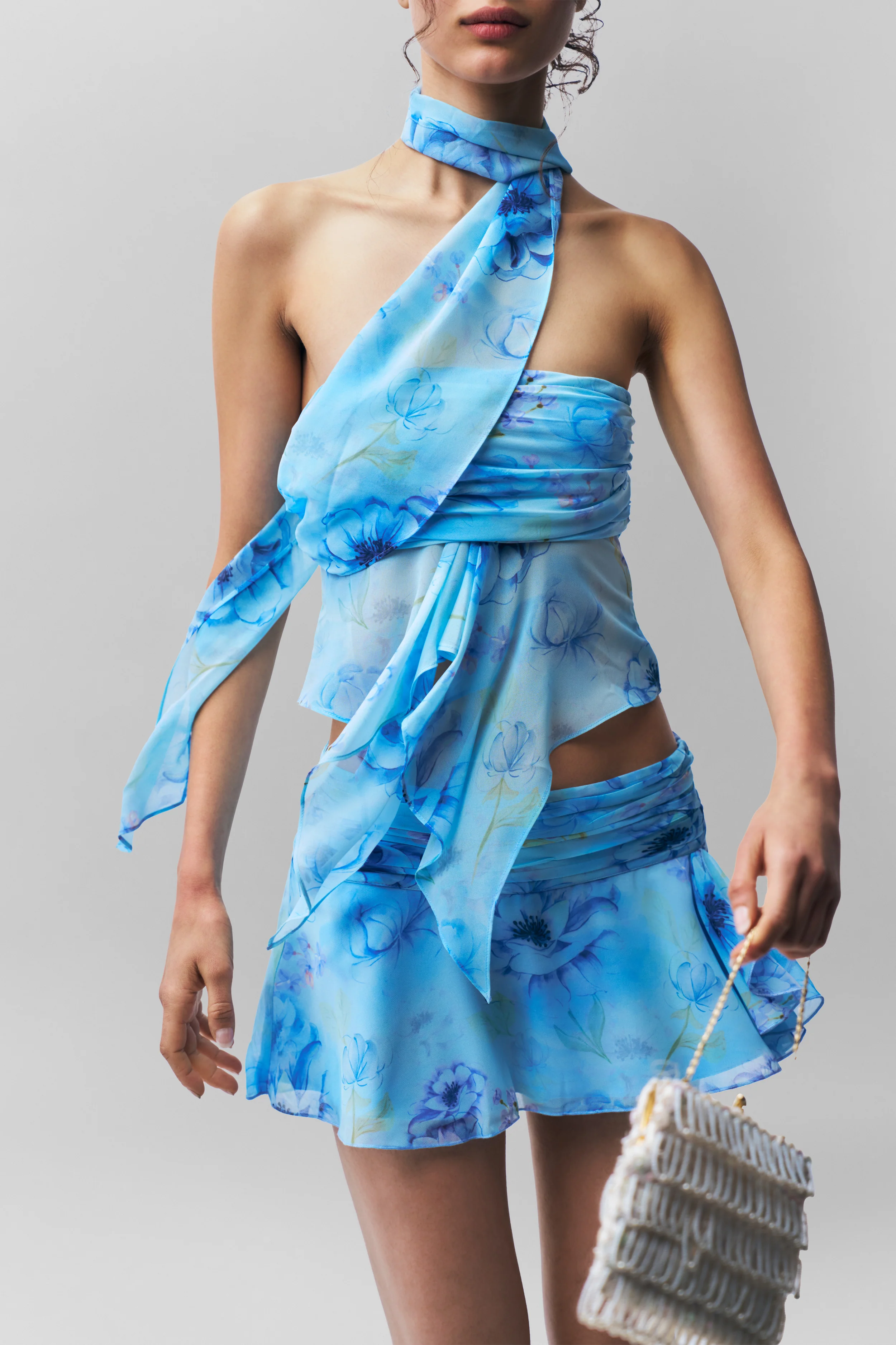 Chiffon Slit Mini Skirt - Image 6