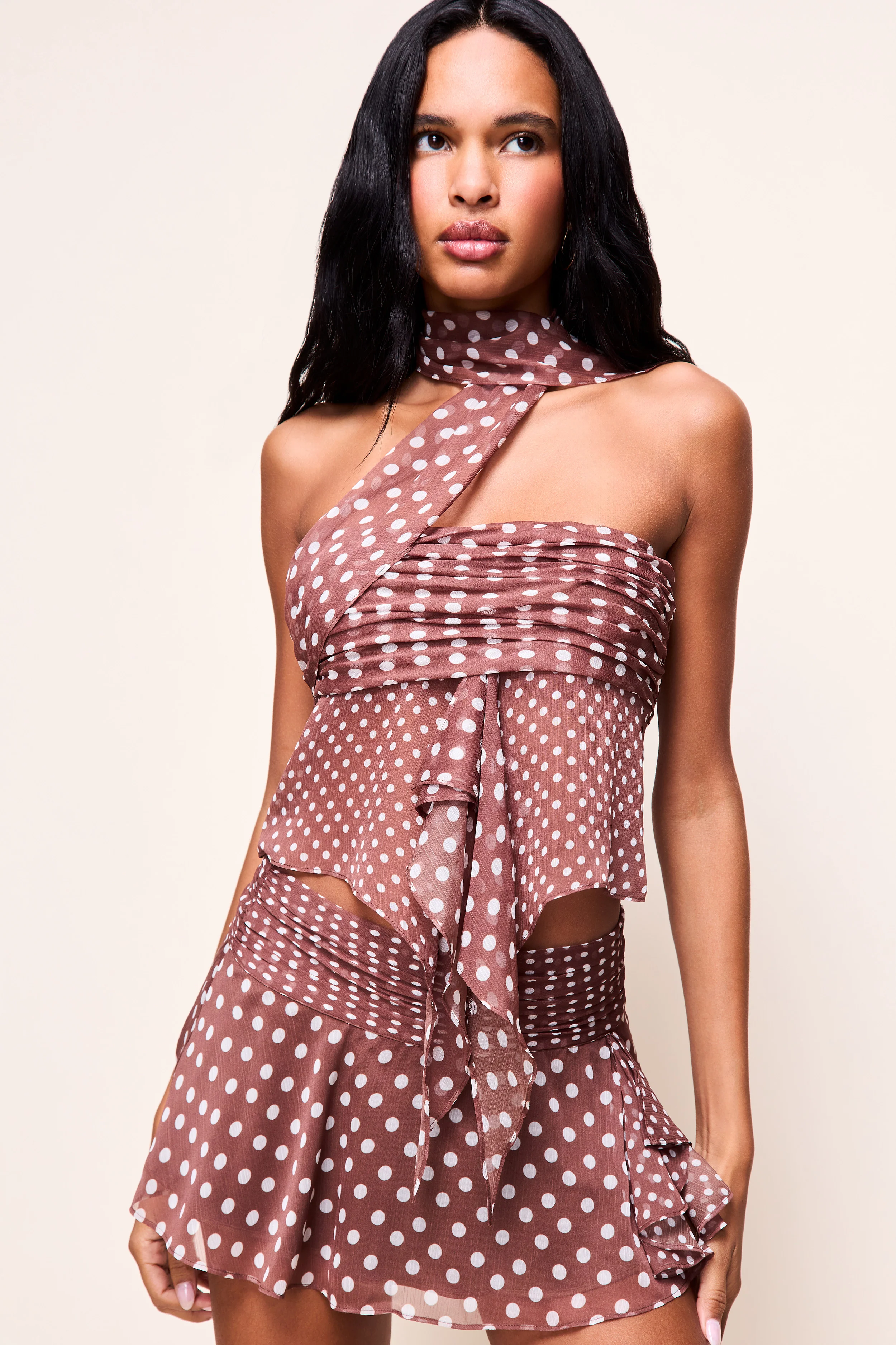 Chiffon Slit Mini Skirt - Image 4