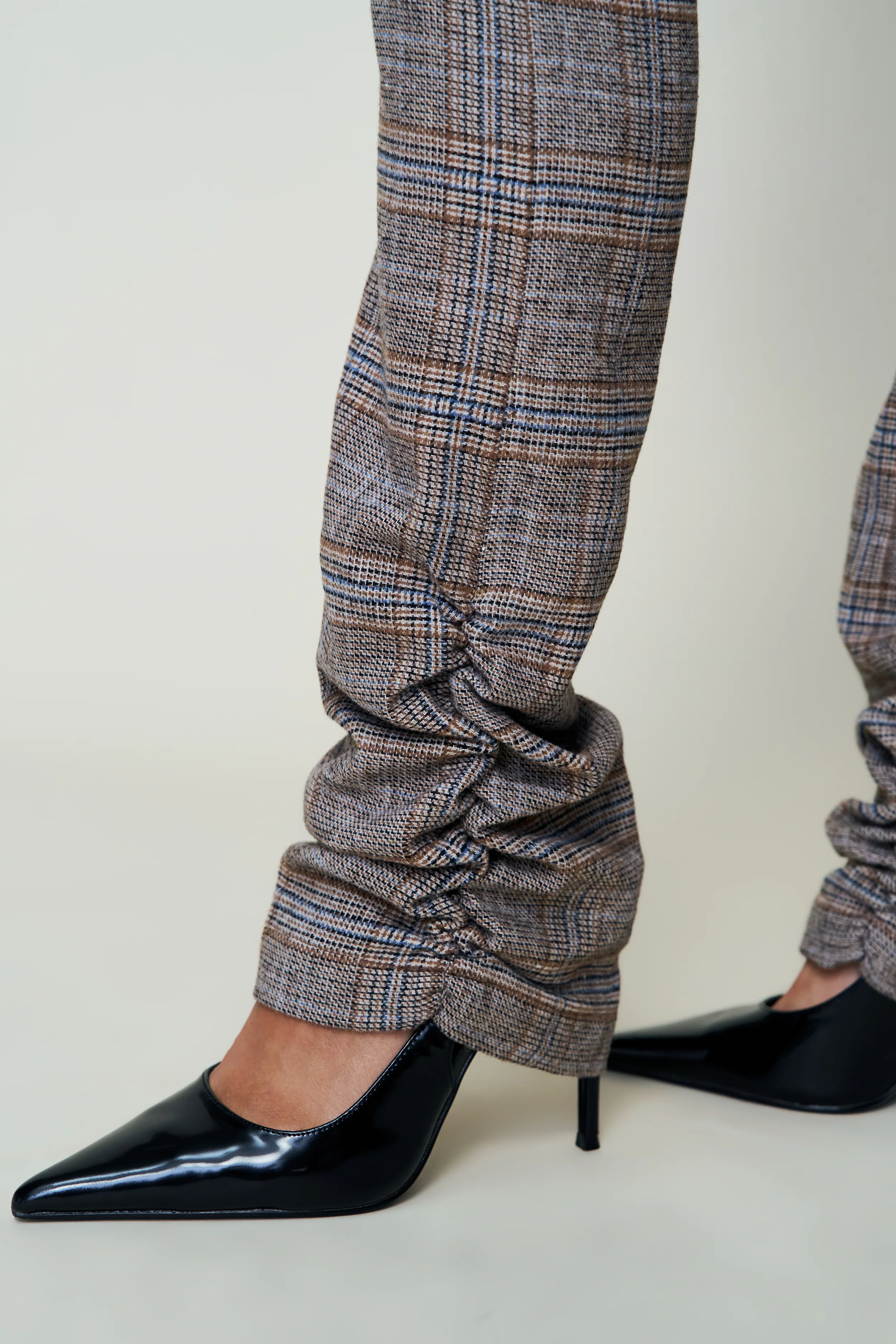 Cora Ruched Hem Tartan Pant - Image 4