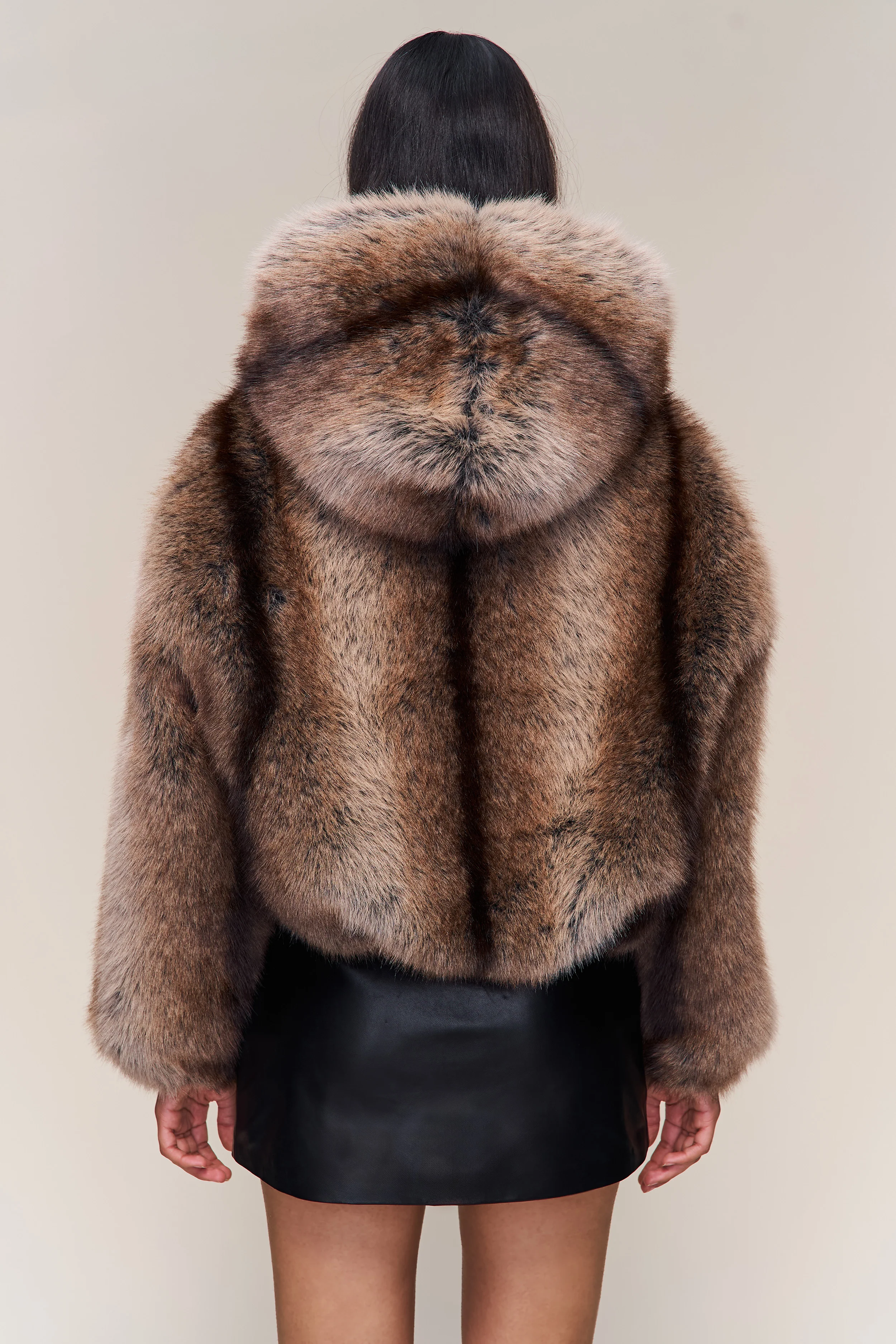 Cosette Cropped Faux Fur Jacket - Image 6