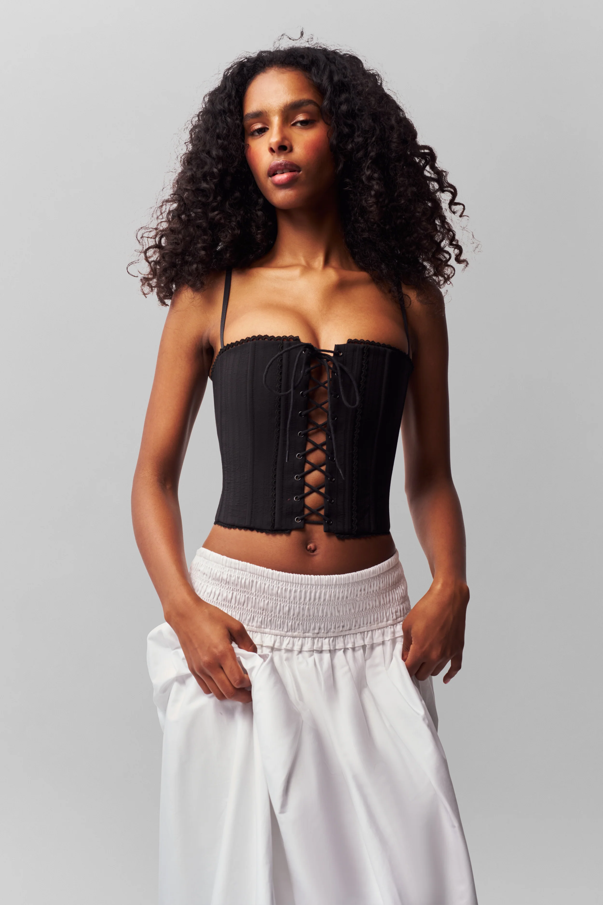 Cotton Scallop Corset - Image 3