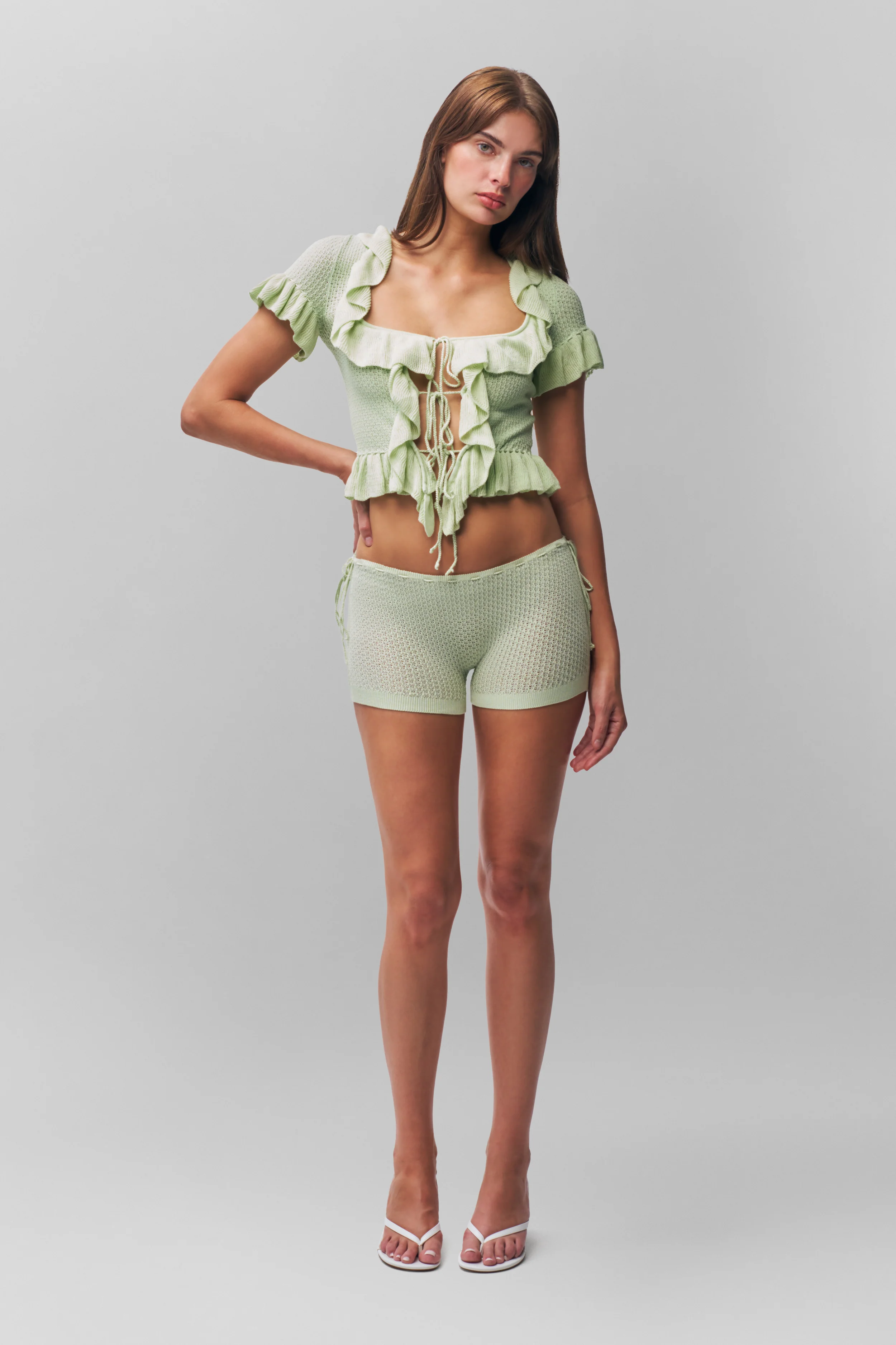 Knit Side Tie Short - Image 4