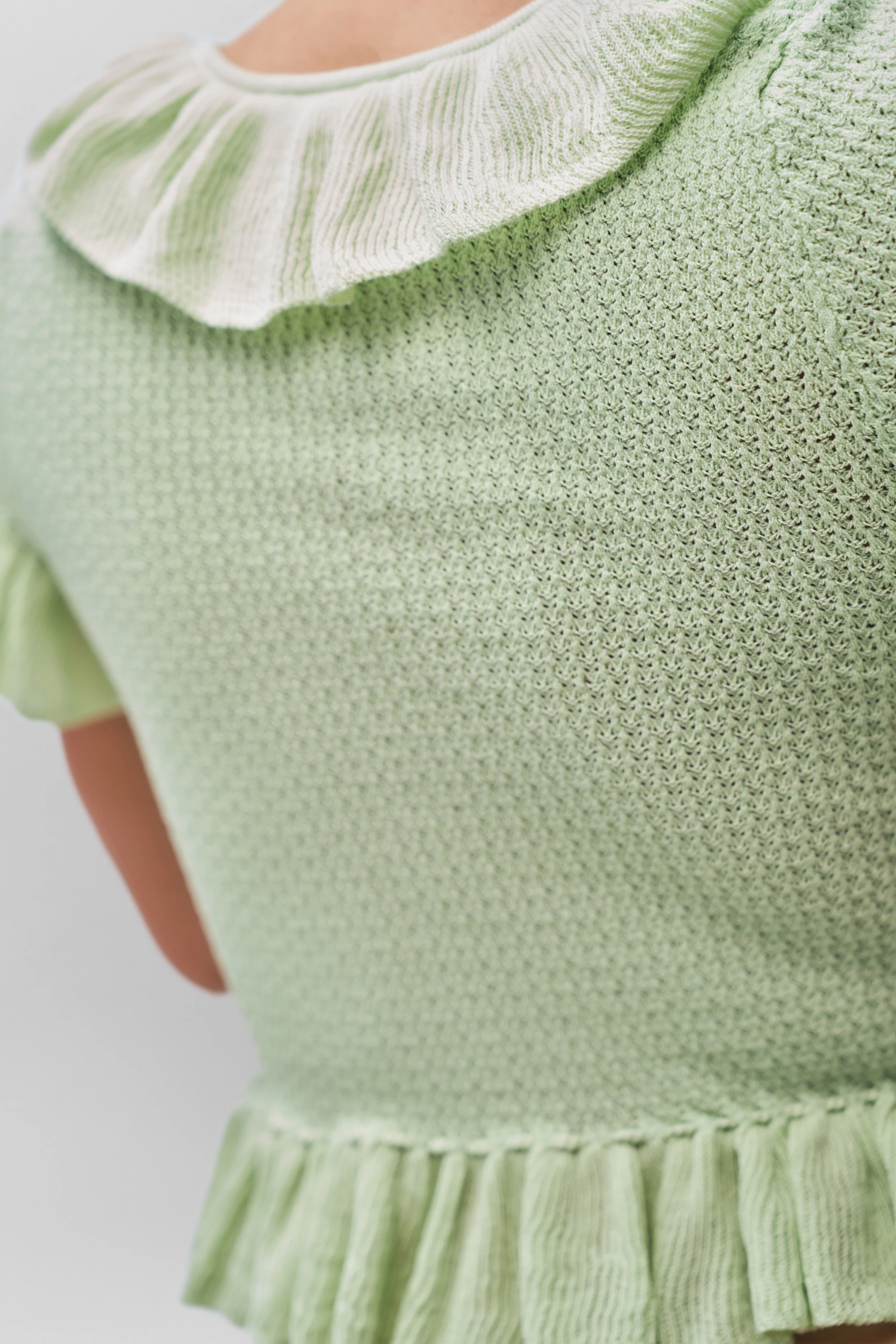 Ruffle Knit Tie Top - Image 3