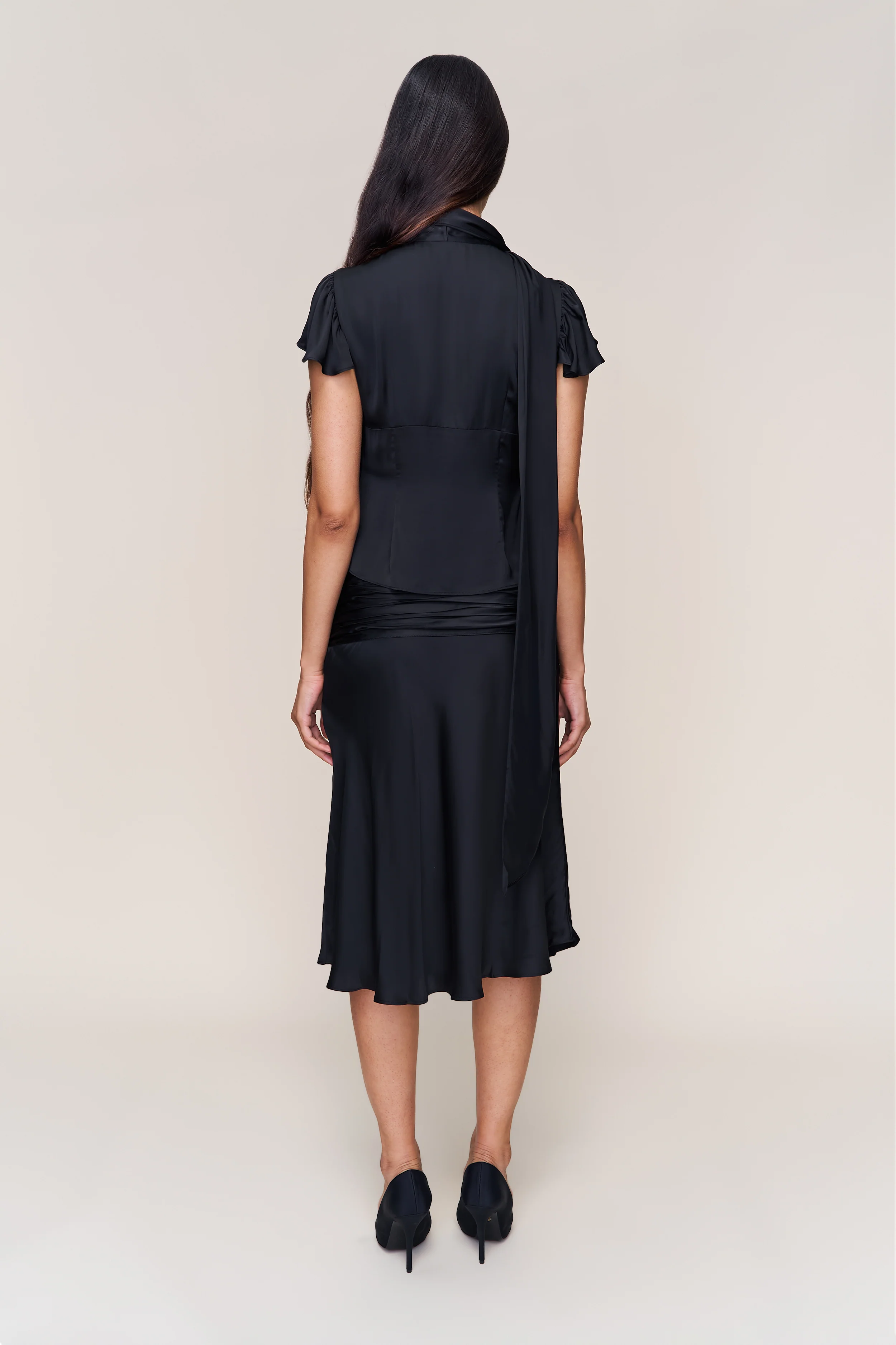 Eda Satin Midi Skirt - Image 5