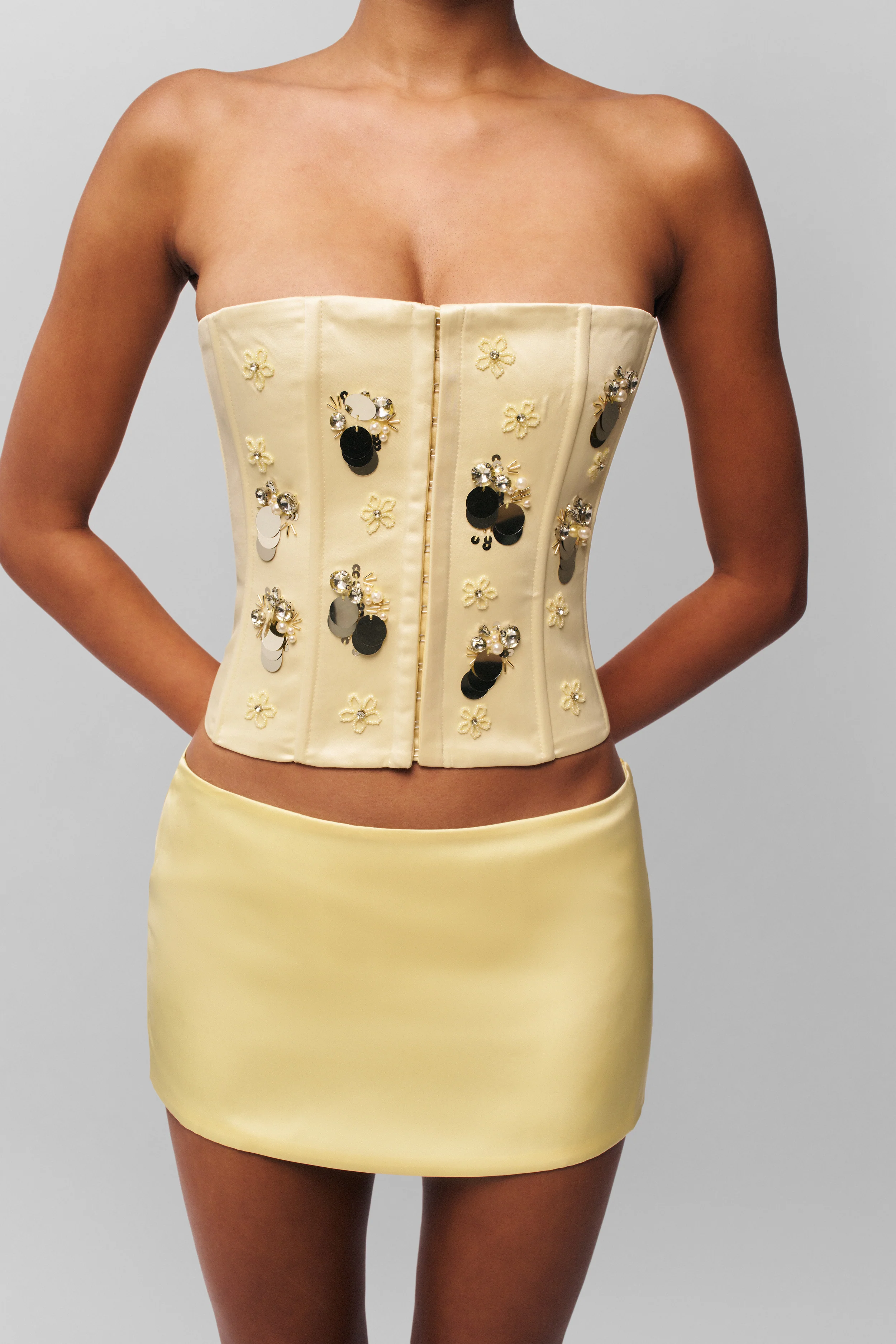 Embellished Satin Corset - Image 5