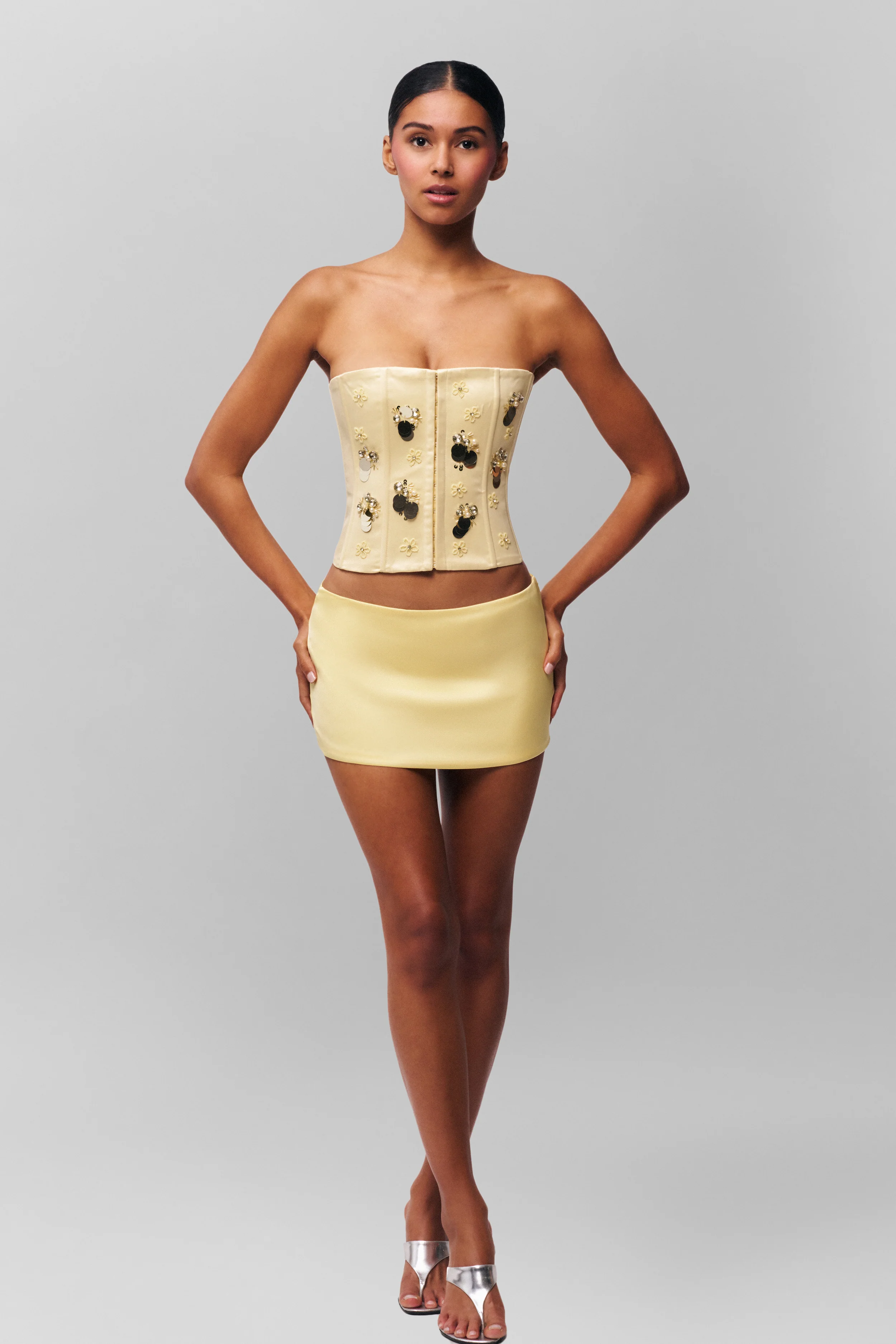 Embellished Satin Corset - Image 7