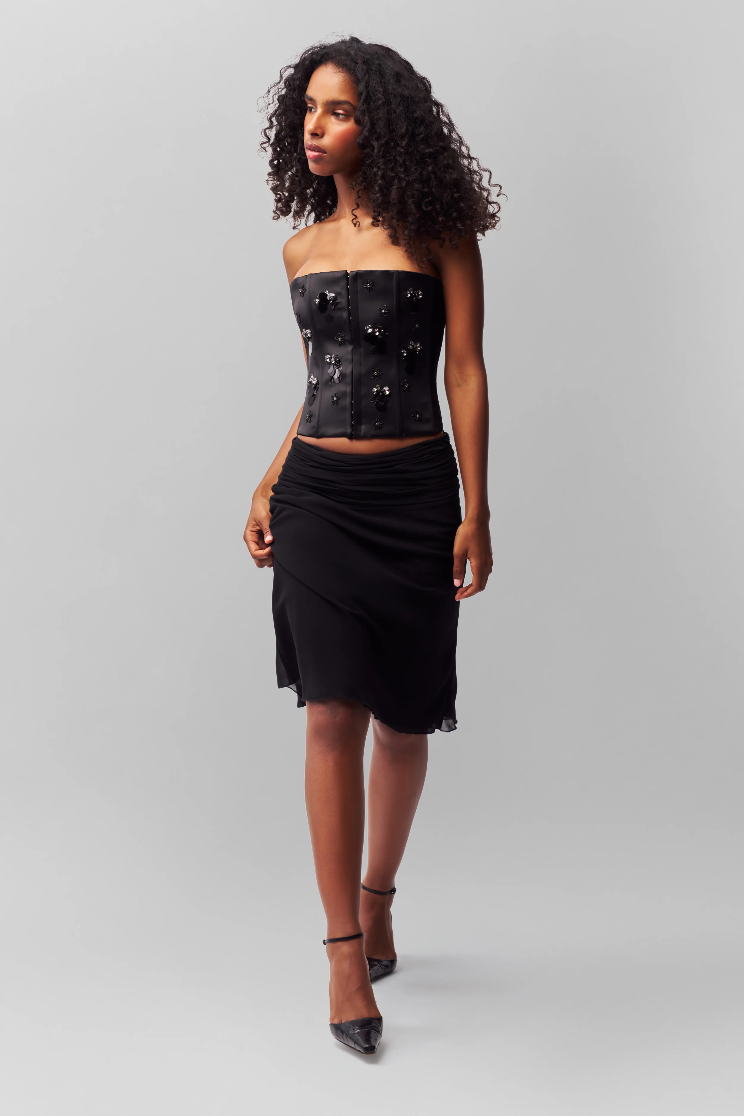 Embellished Satin Corset - Image 5