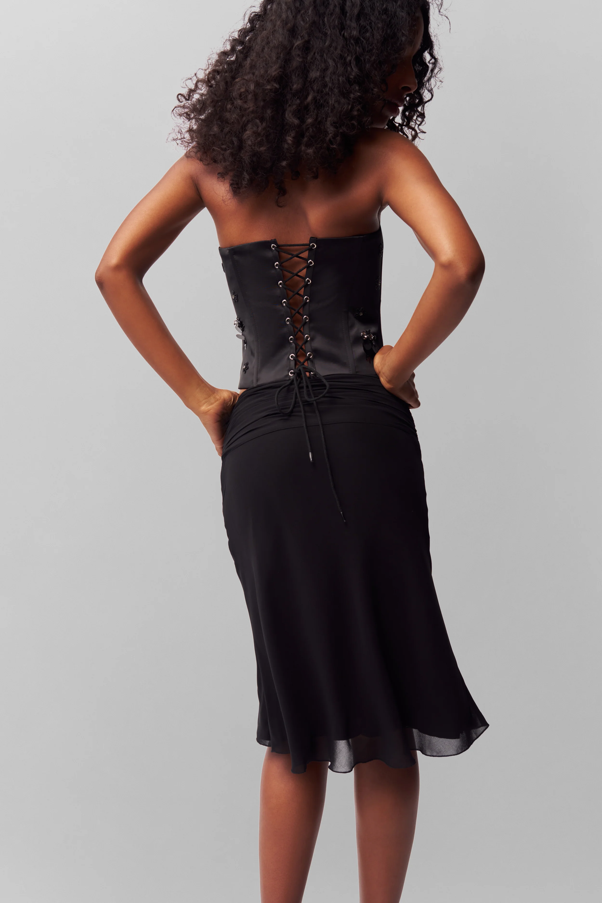 Embellished Satin Corset - Image 6