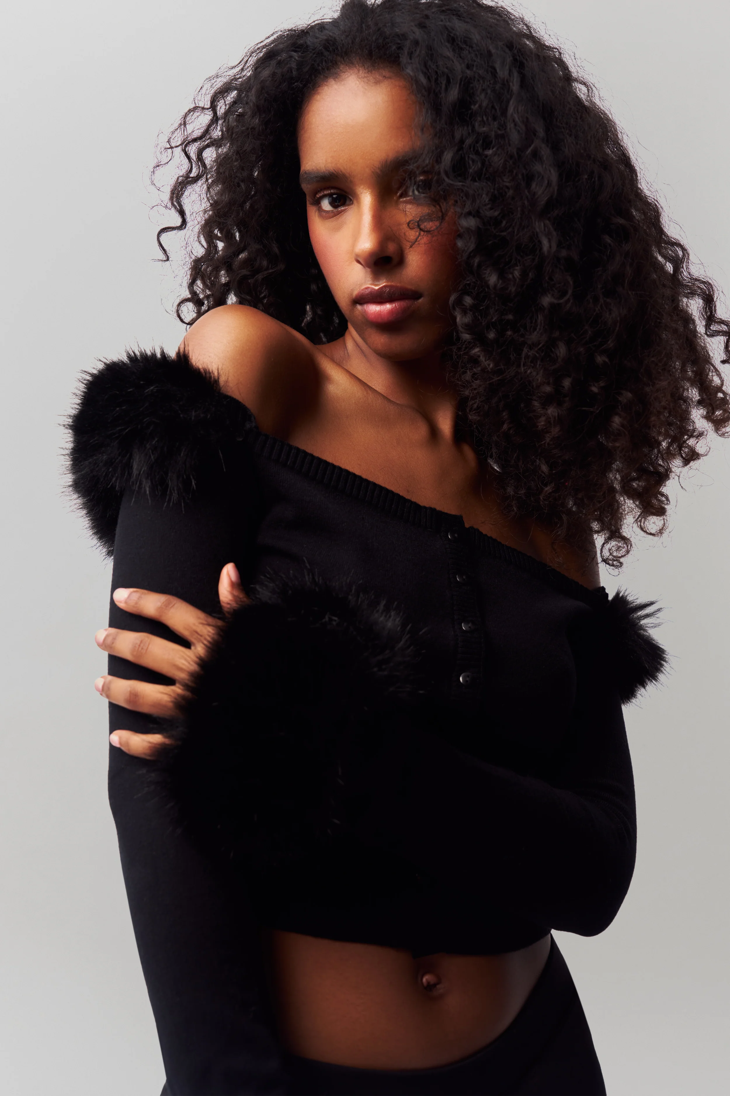 Faux Fur Cardigan - Image 3