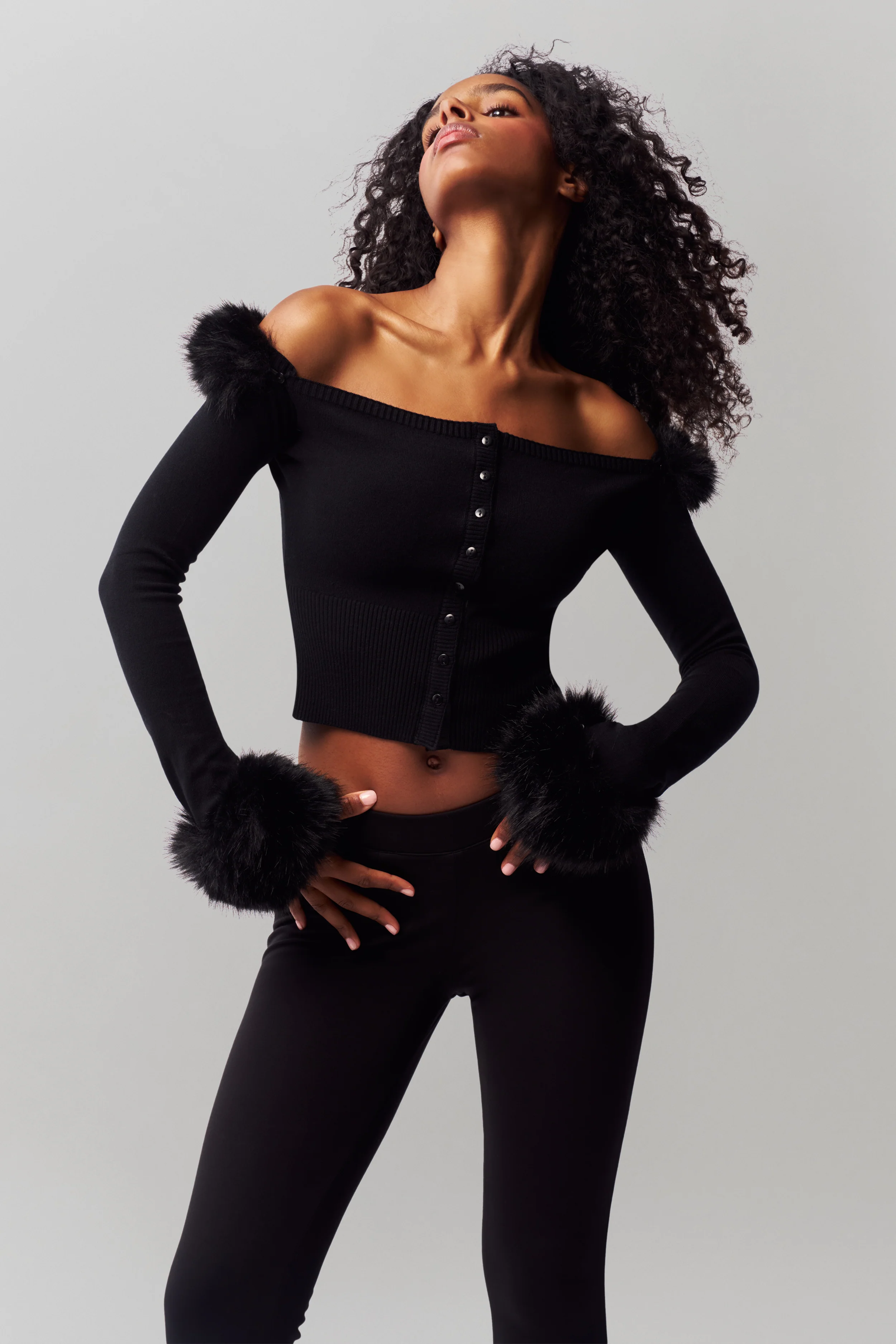 Faux Fur Cardigan - Image 4