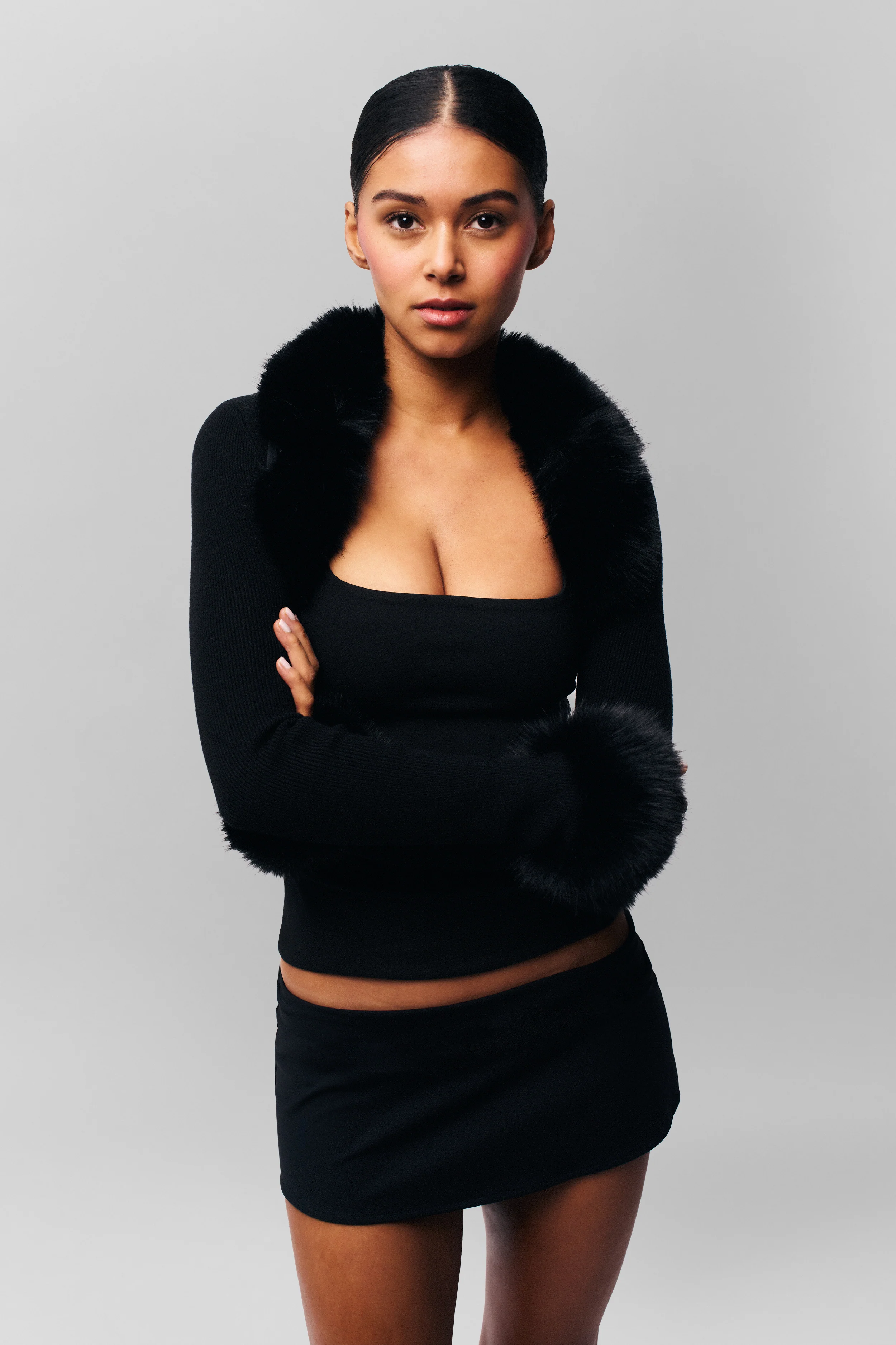 Faux Fur Knit Bolero - Image 5