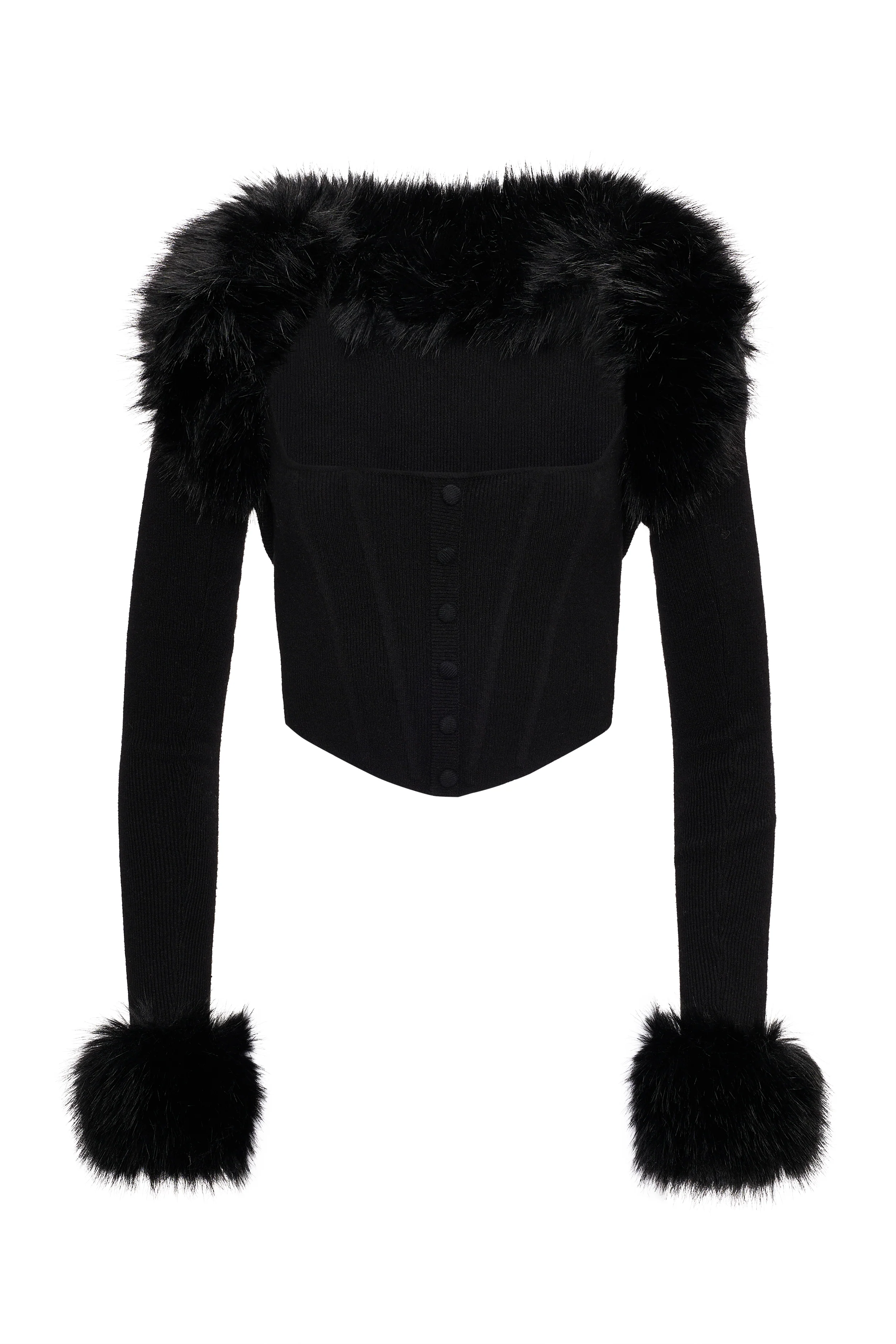 Faux Fur Knit Bolero - Image 8