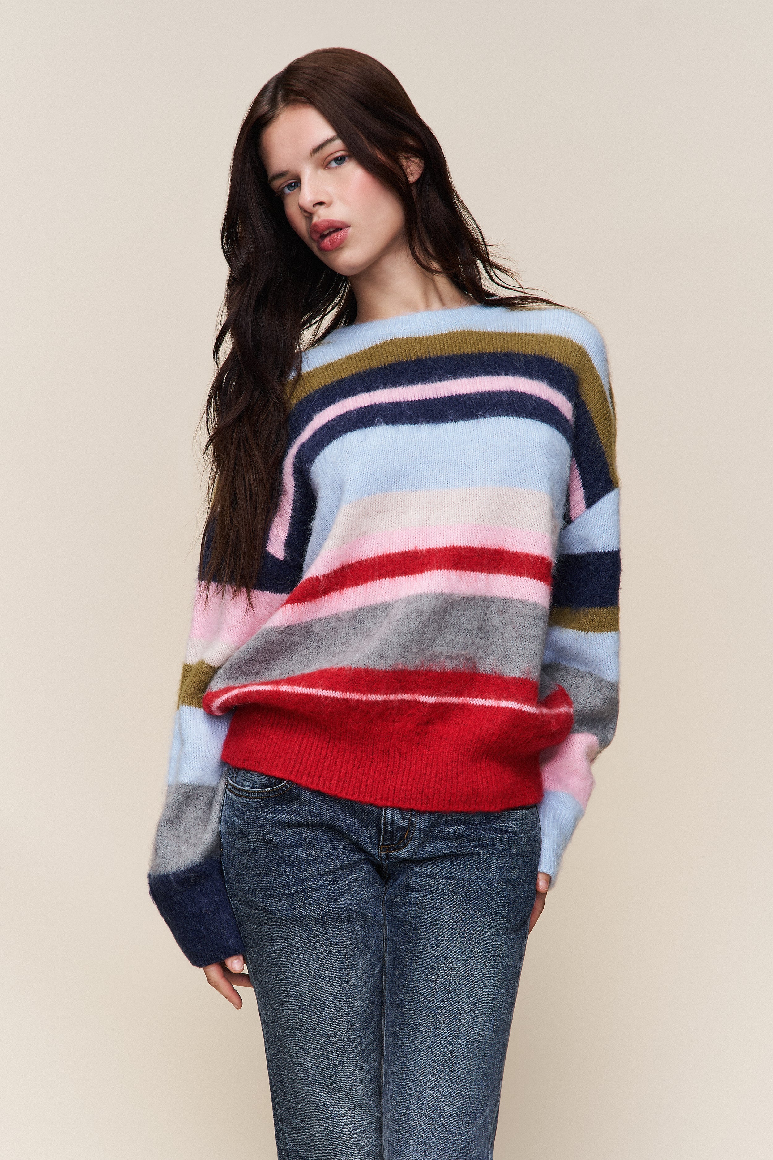 Hawley Oversized Stripe Wool Jumper - Image 2