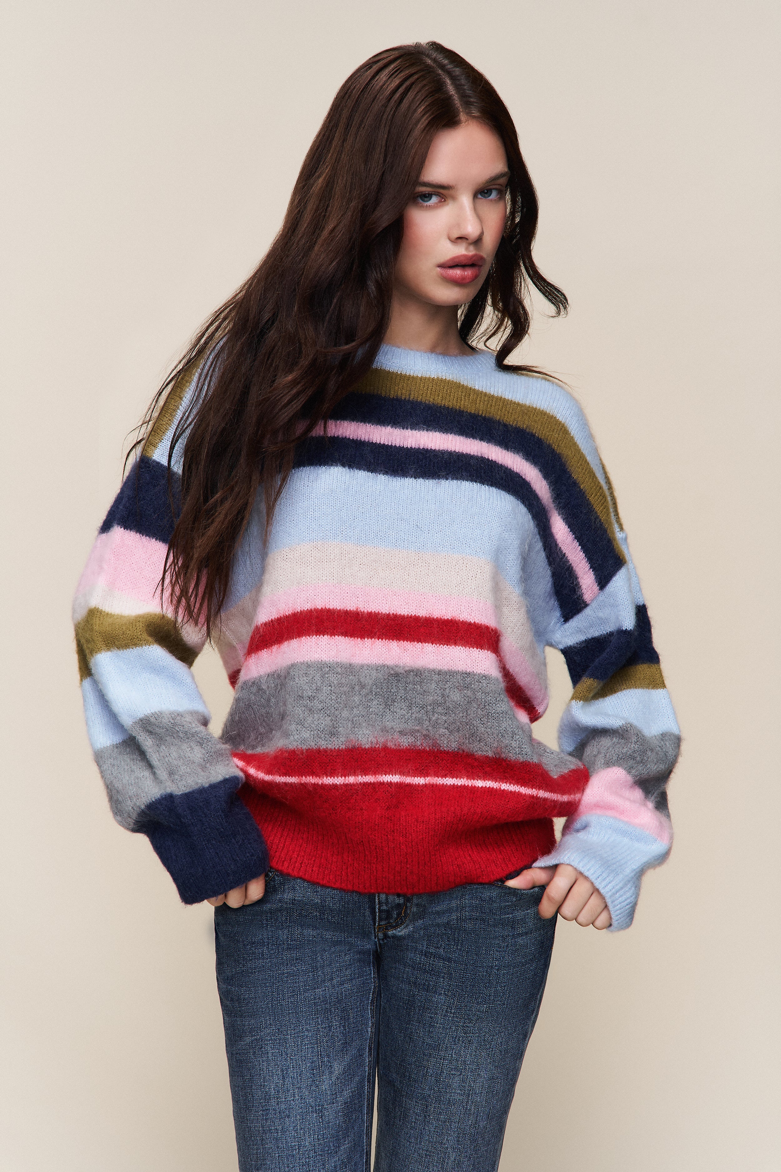 Hawley Oversized Stripe Wool Jumper - Image 3