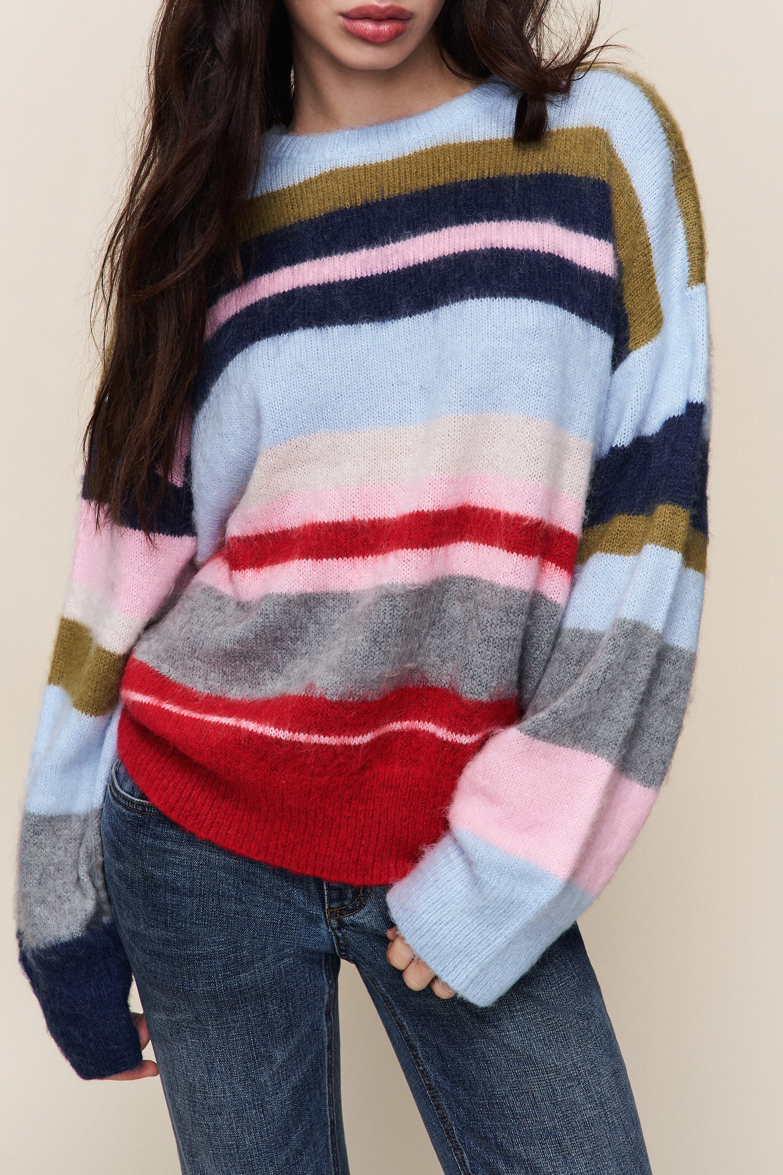 Hawley Oversized Stripe Wool Jumper - Image 4