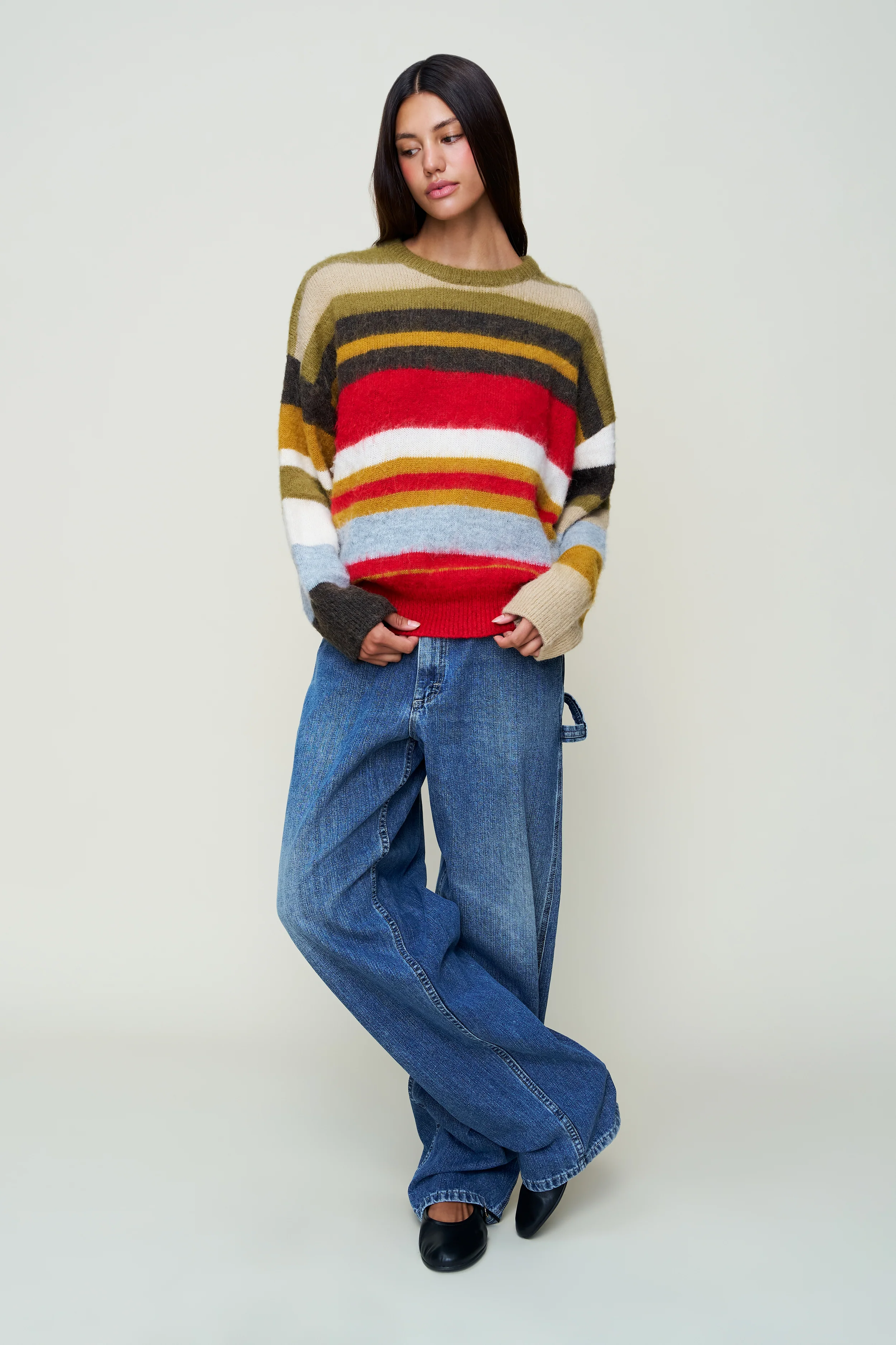 Hawley Oversized Stripe Wool Jumper - Image 2