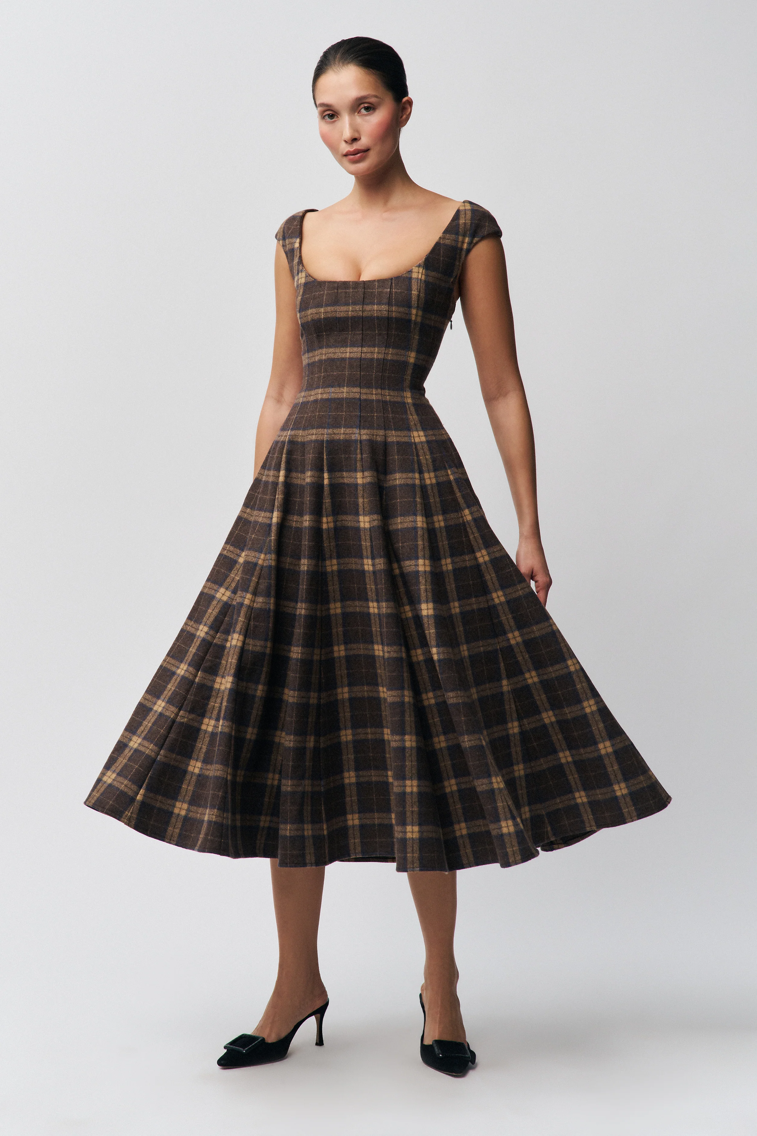 Leila Tartan Dress - Image 3