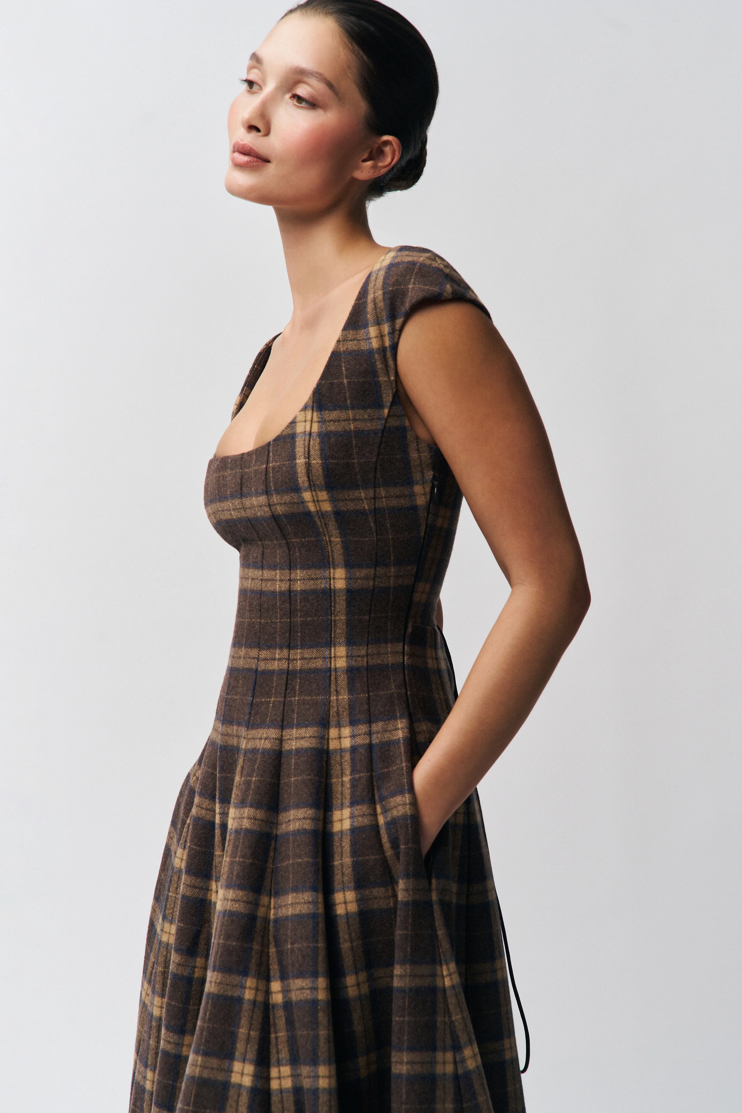 Leila Tartan Dress - Image 5