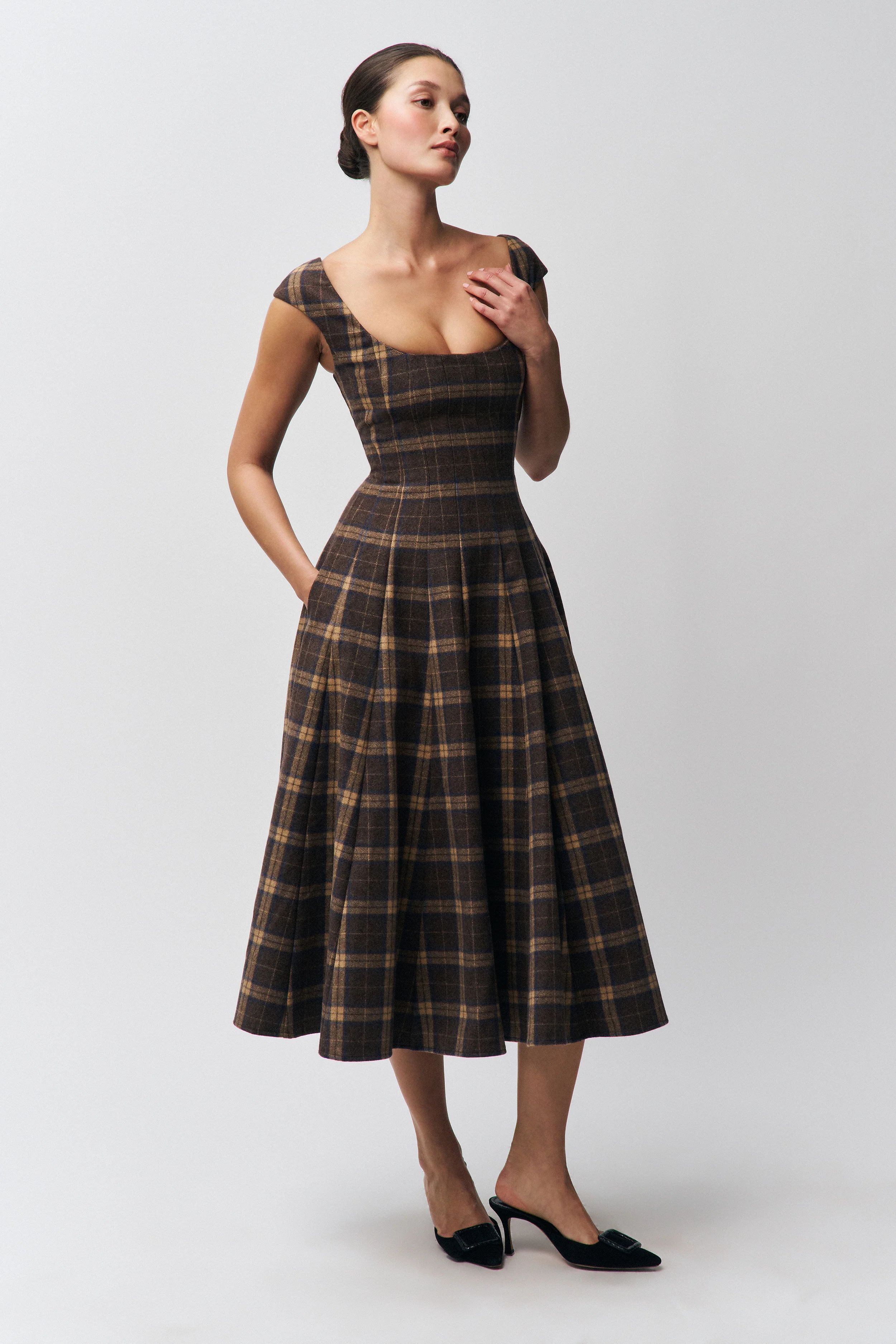 Leila Tartan Dress - Image 7
