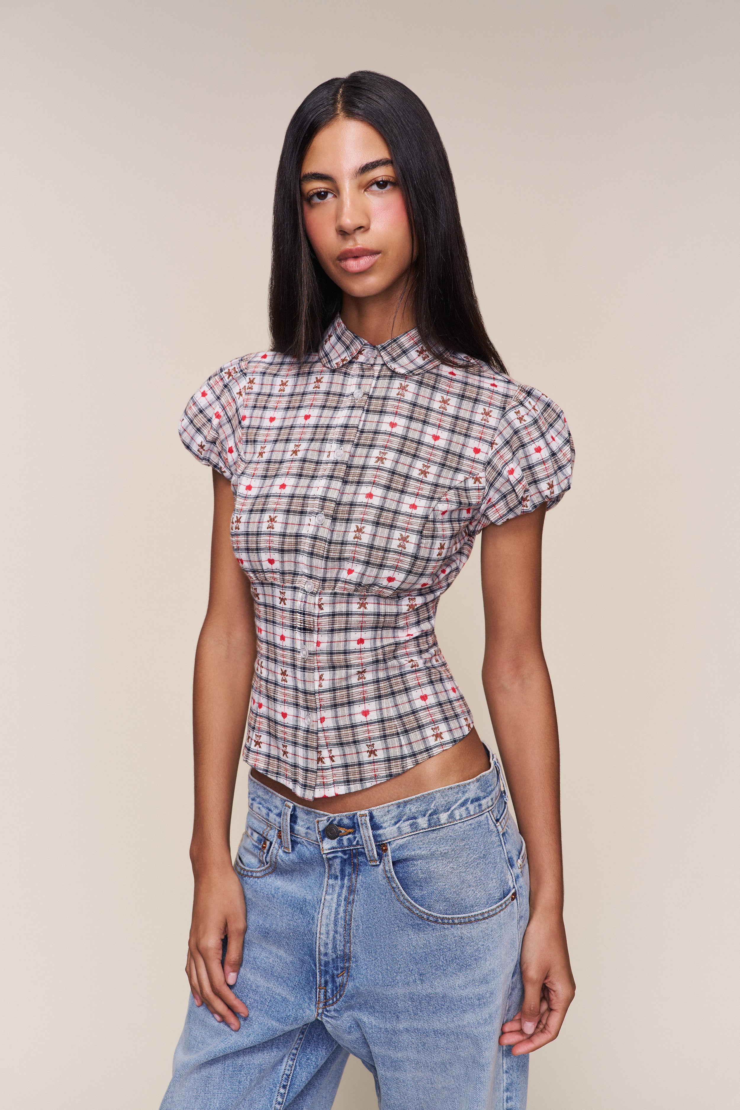 Liana Plaid Top - Image 3