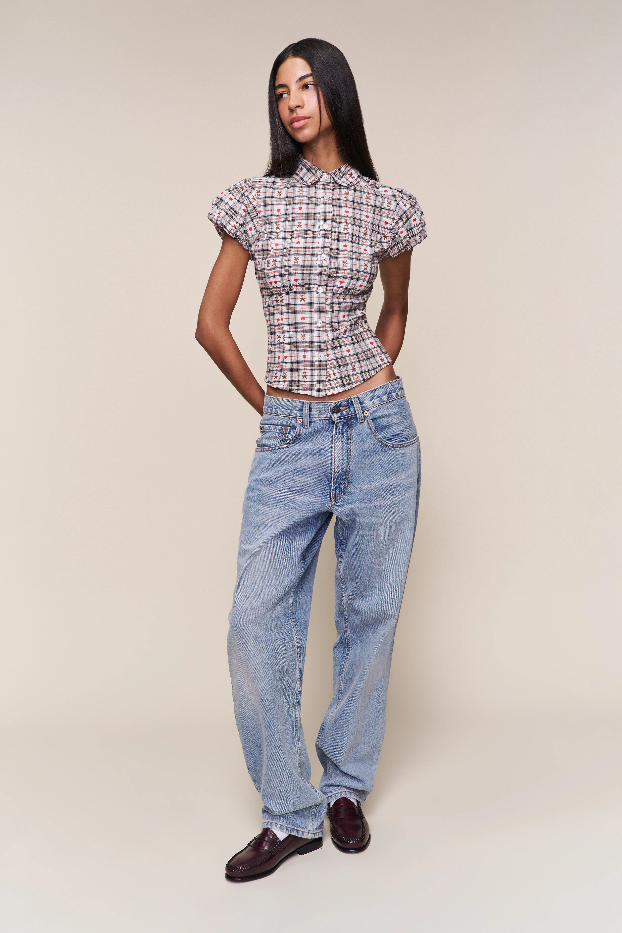 Liana Plaid Top - Image 4