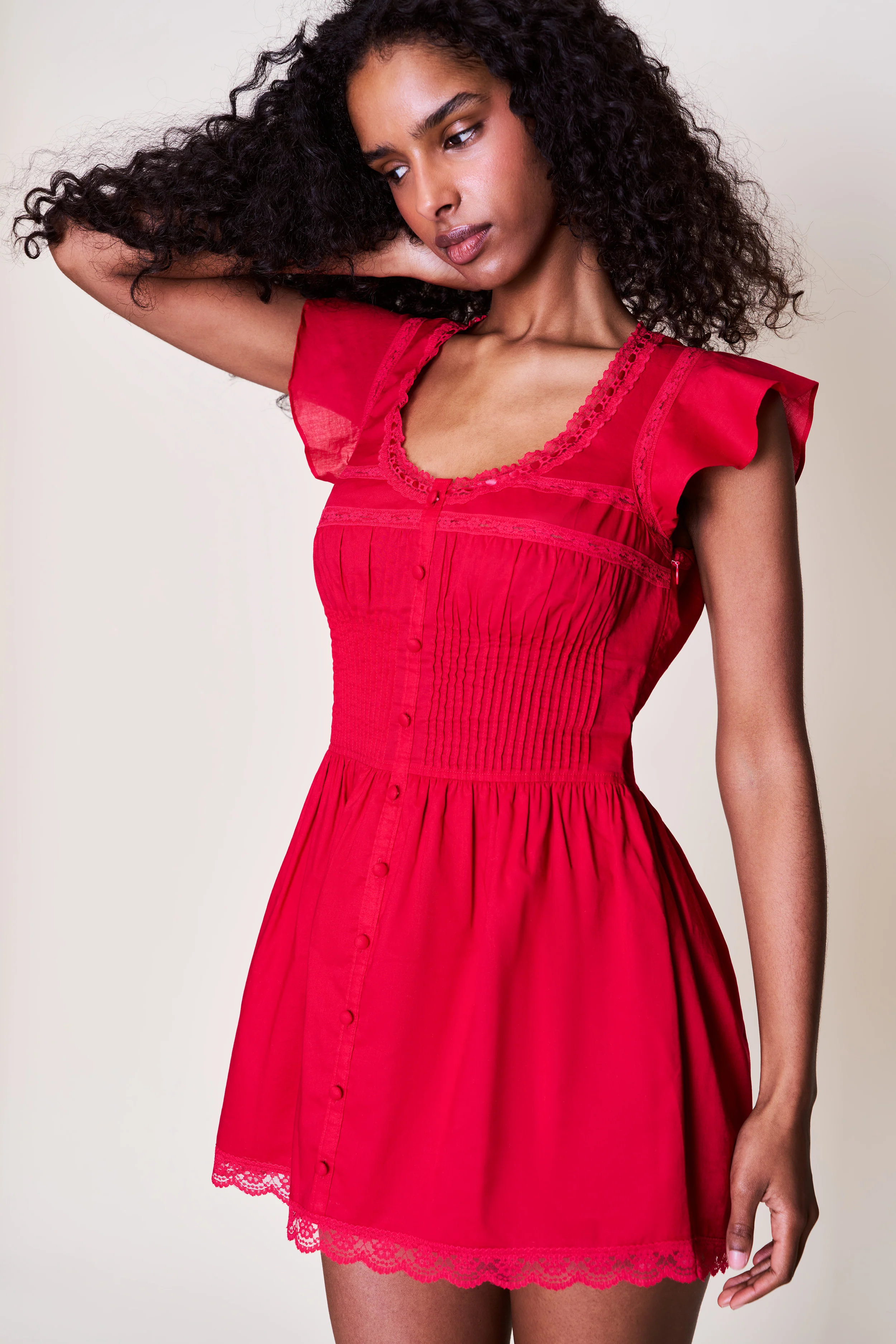 Lille Pintuck Dress - Image 3