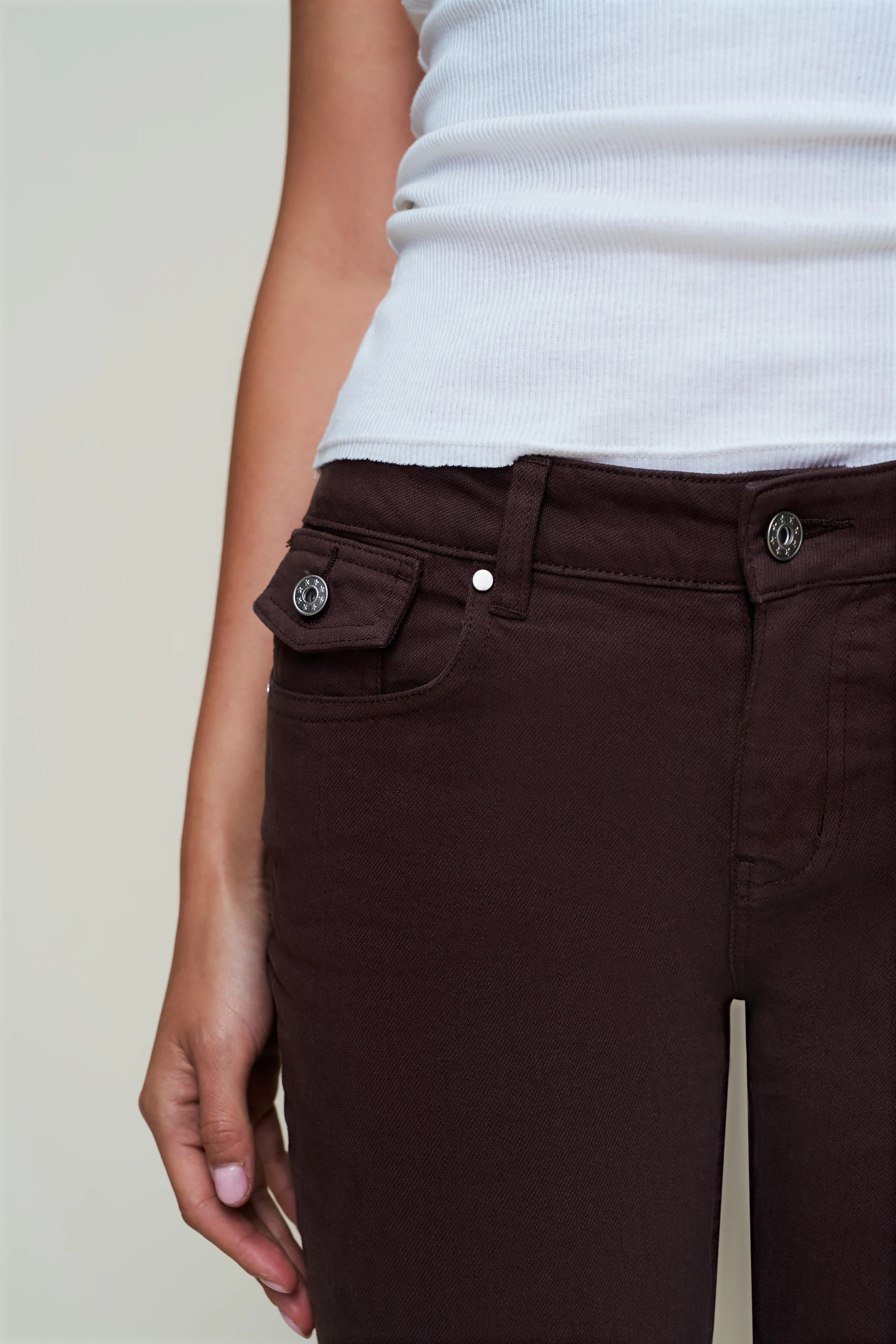 Low Rise Flare Twill Pant - Image 3