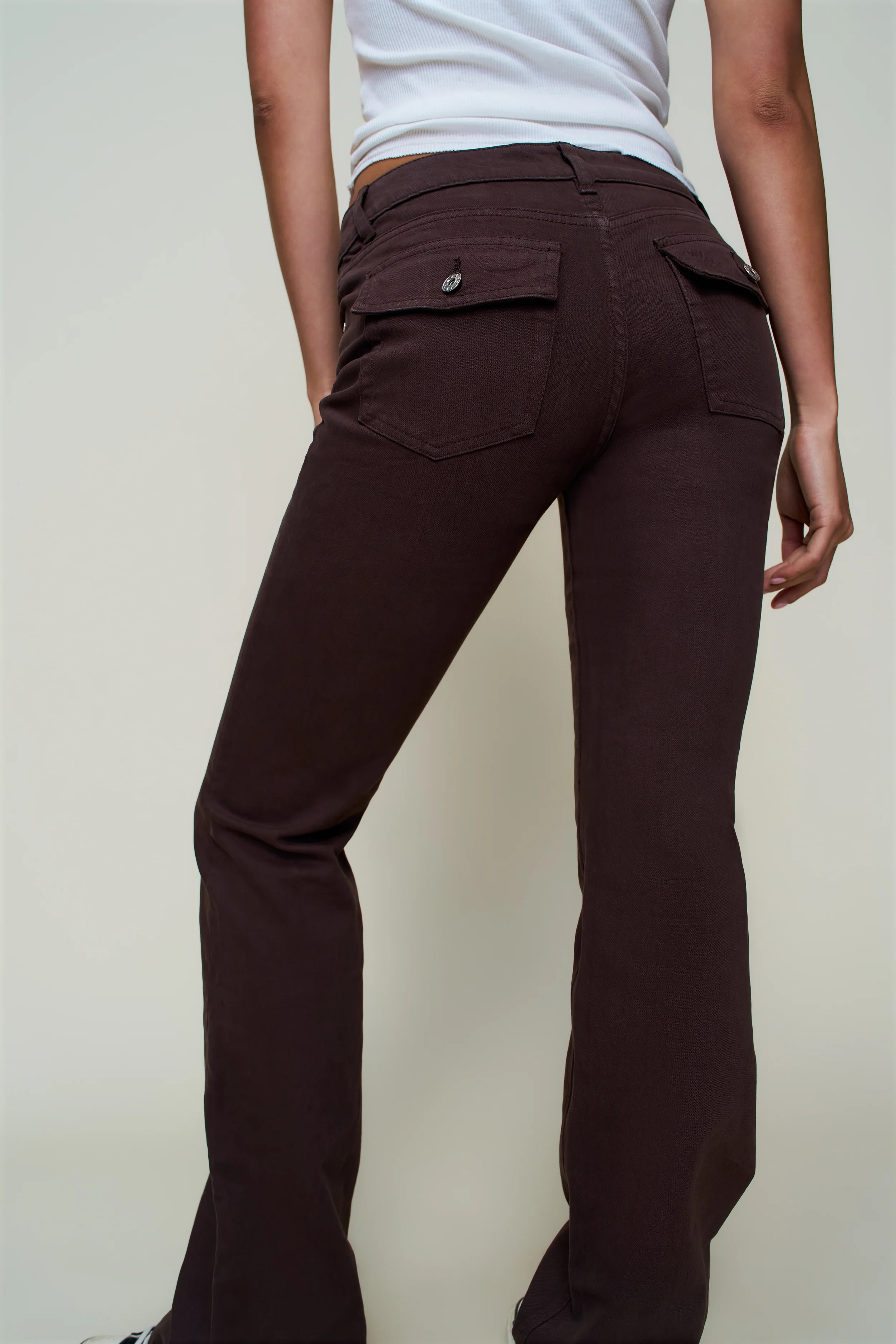 Low Rise Flare Twill Pant - Image 6