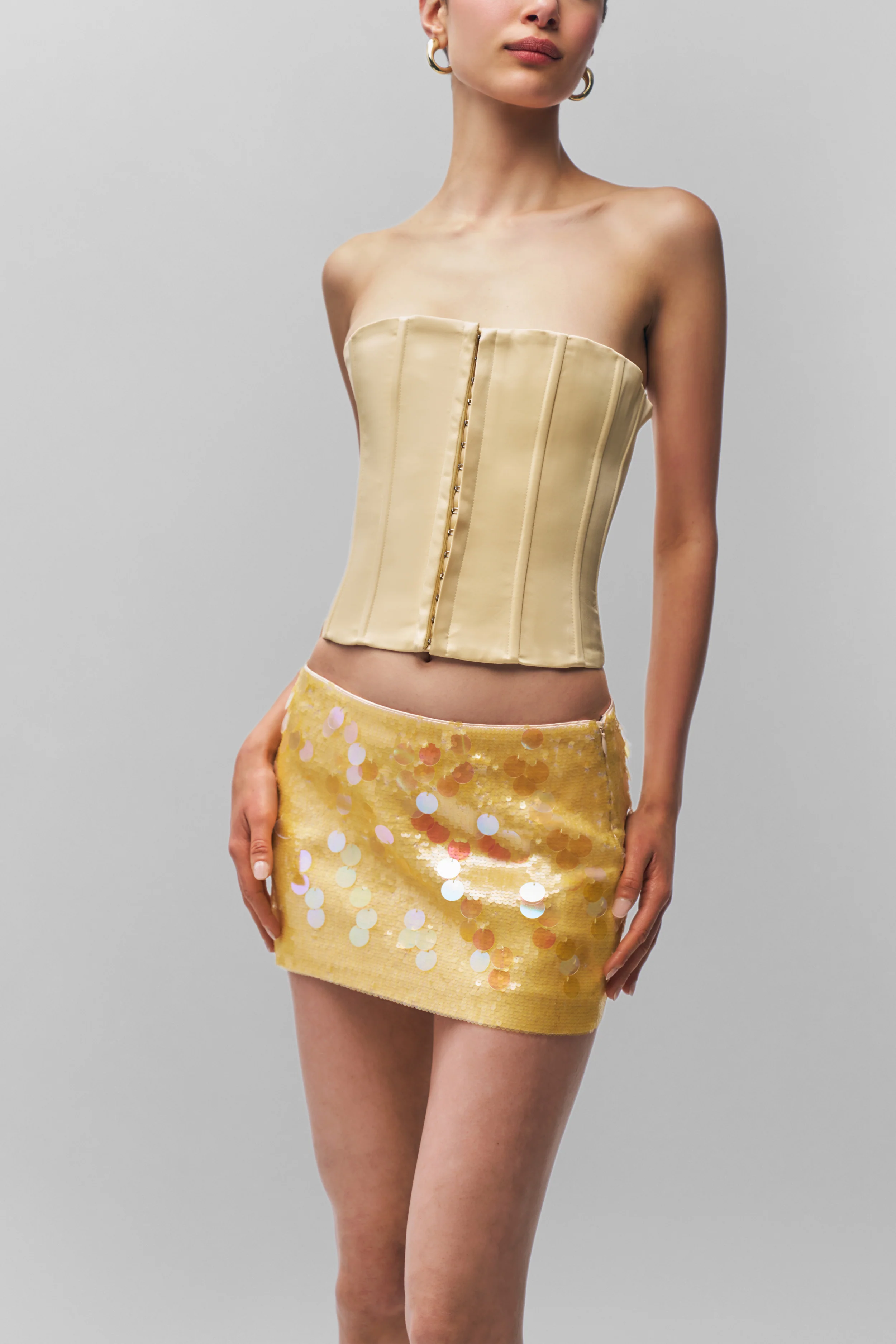 Low Rise Paillette Skirt - Image 4