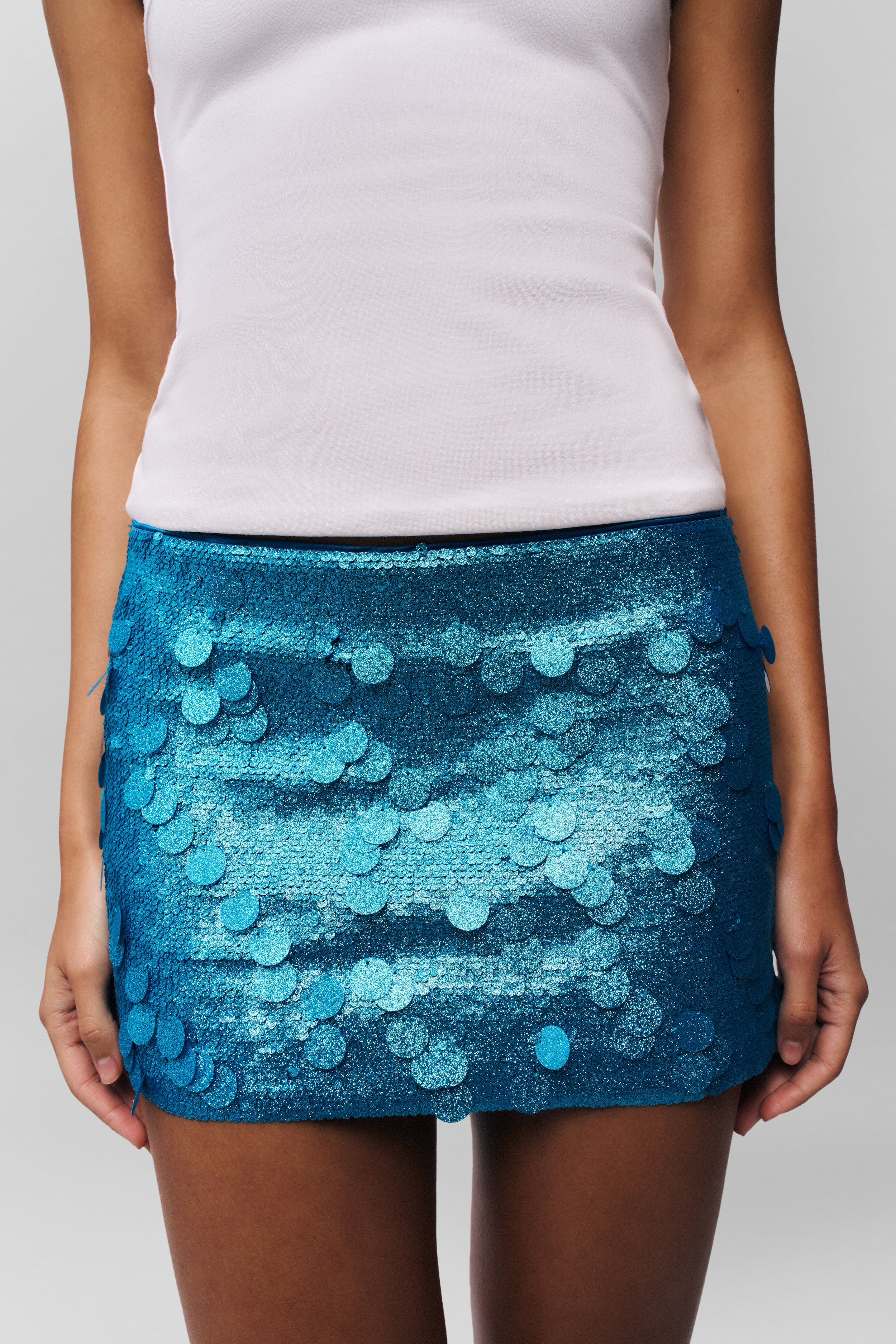 Low Rise Paillette Skirt - Image 3
