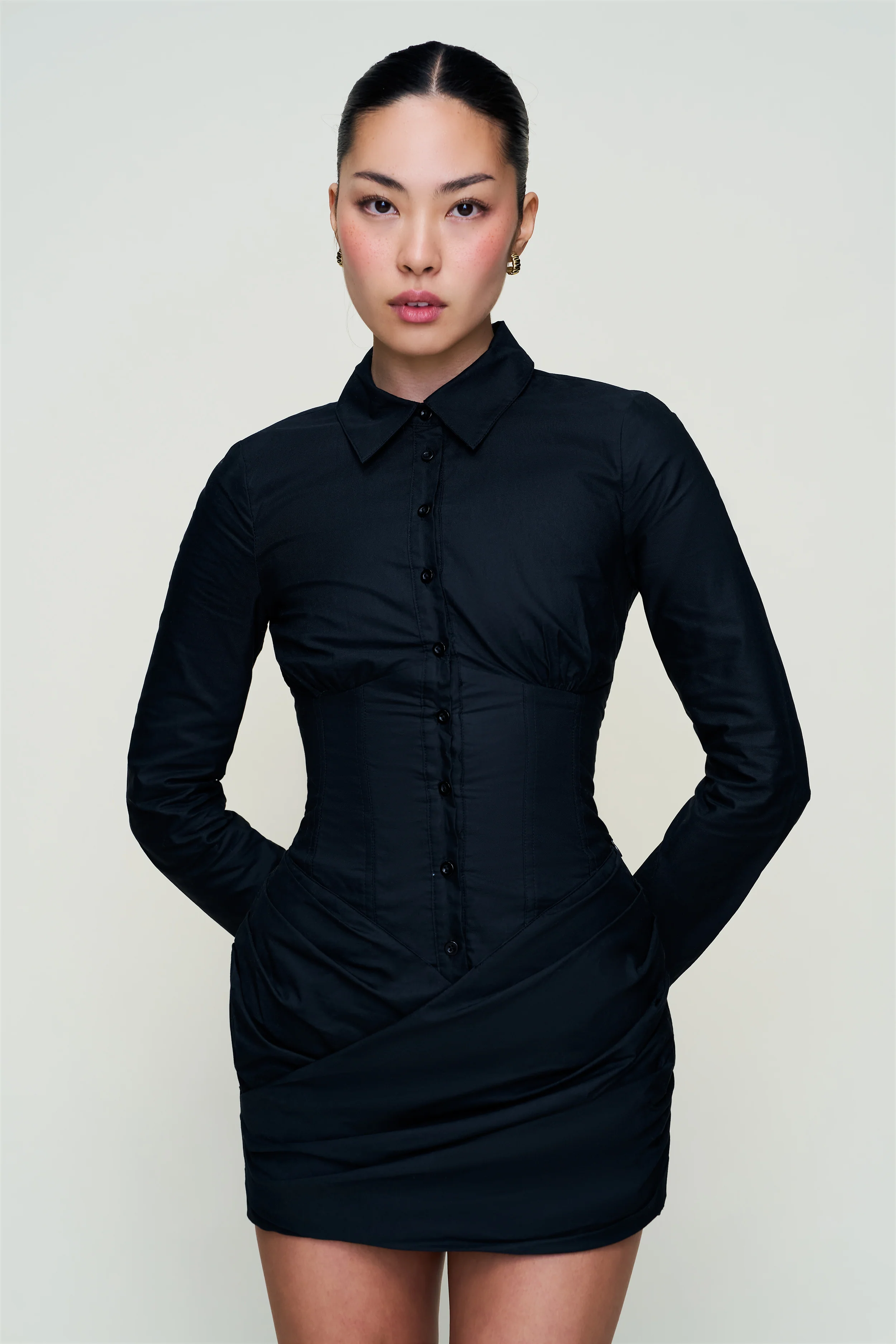 Mynette Corset Shirt Dress - Image 4