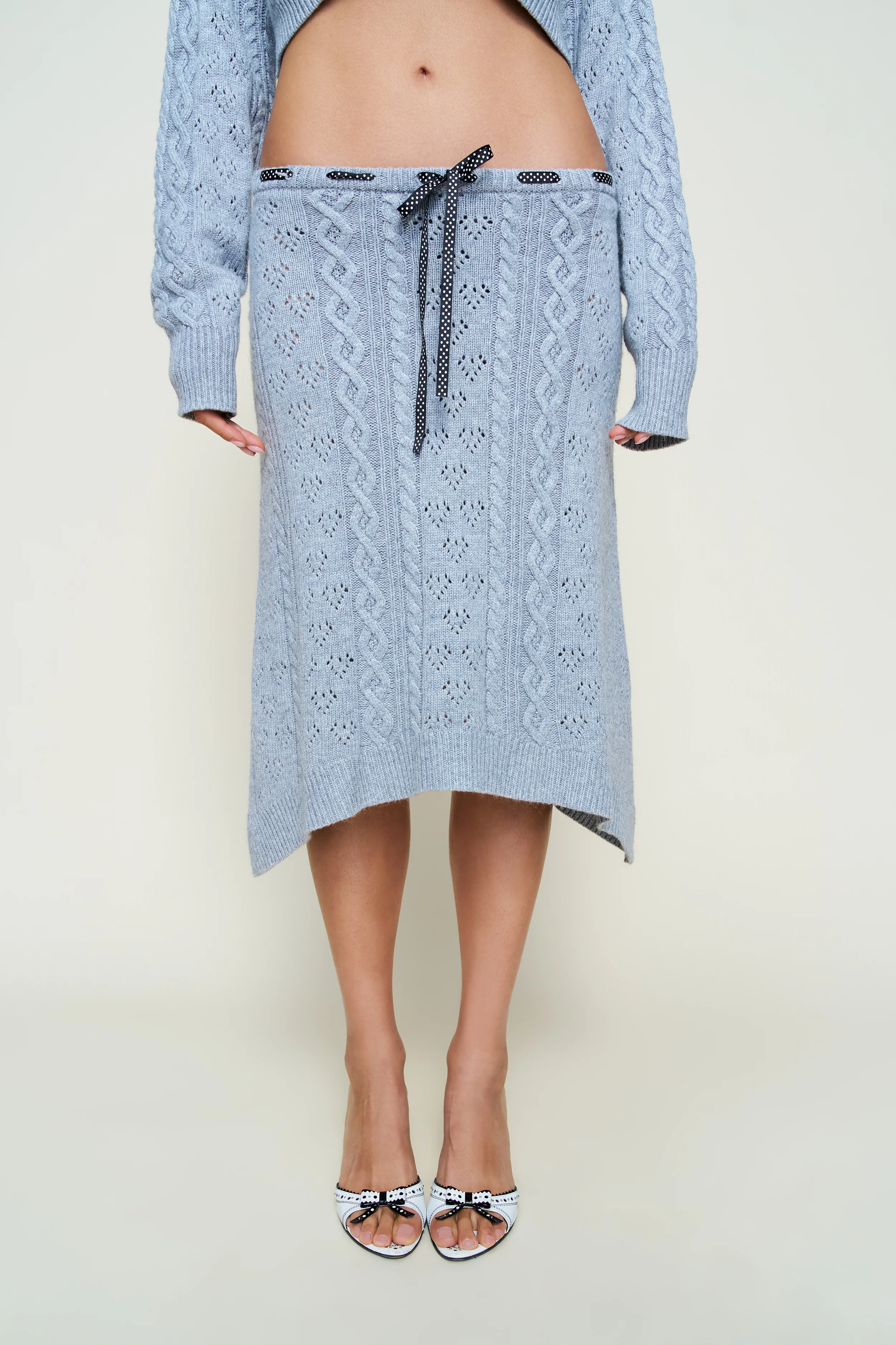 Noah Wool Cable Skirt - Image 2