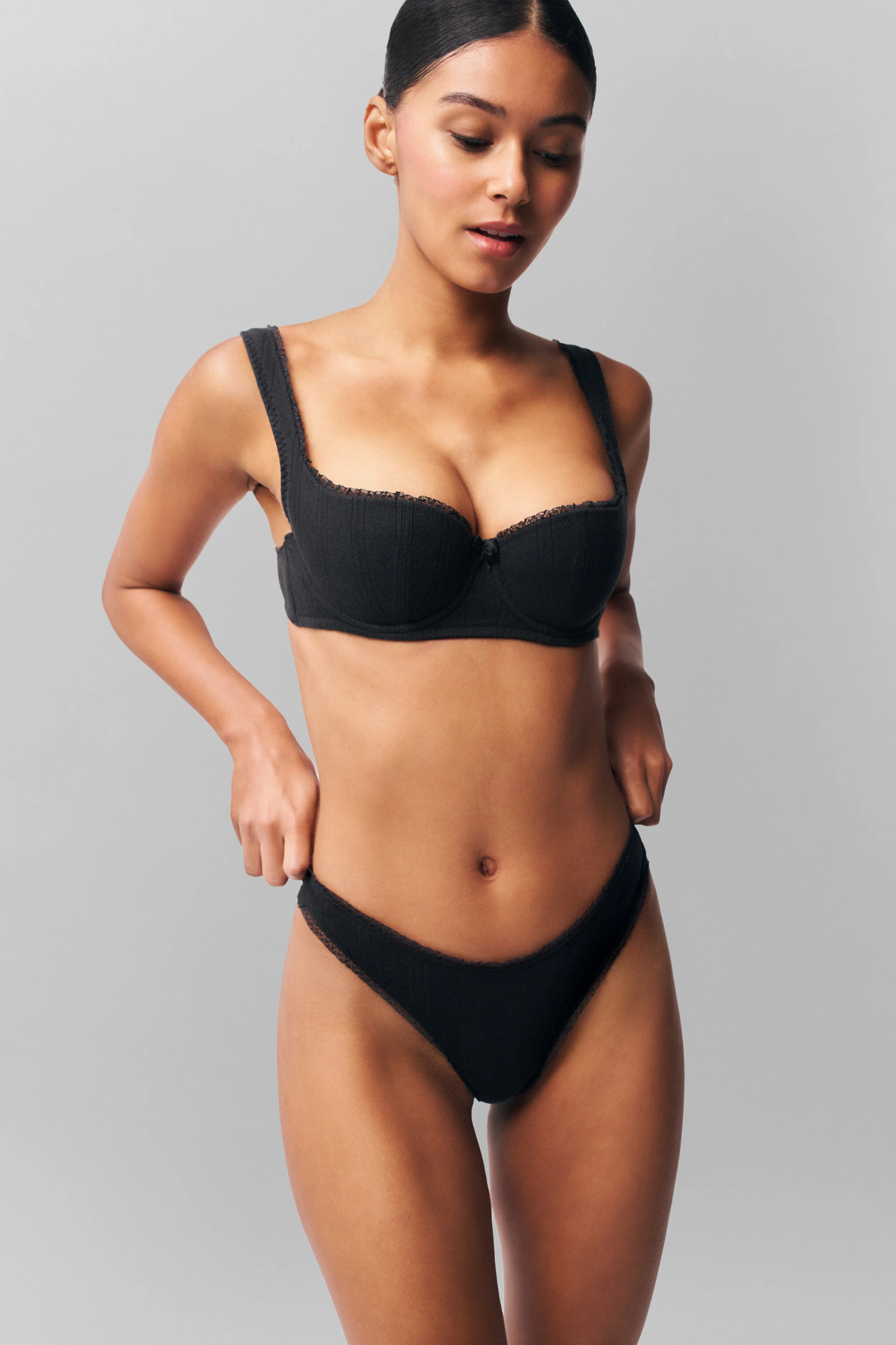 Pointelle Lace Thong - Image 6
