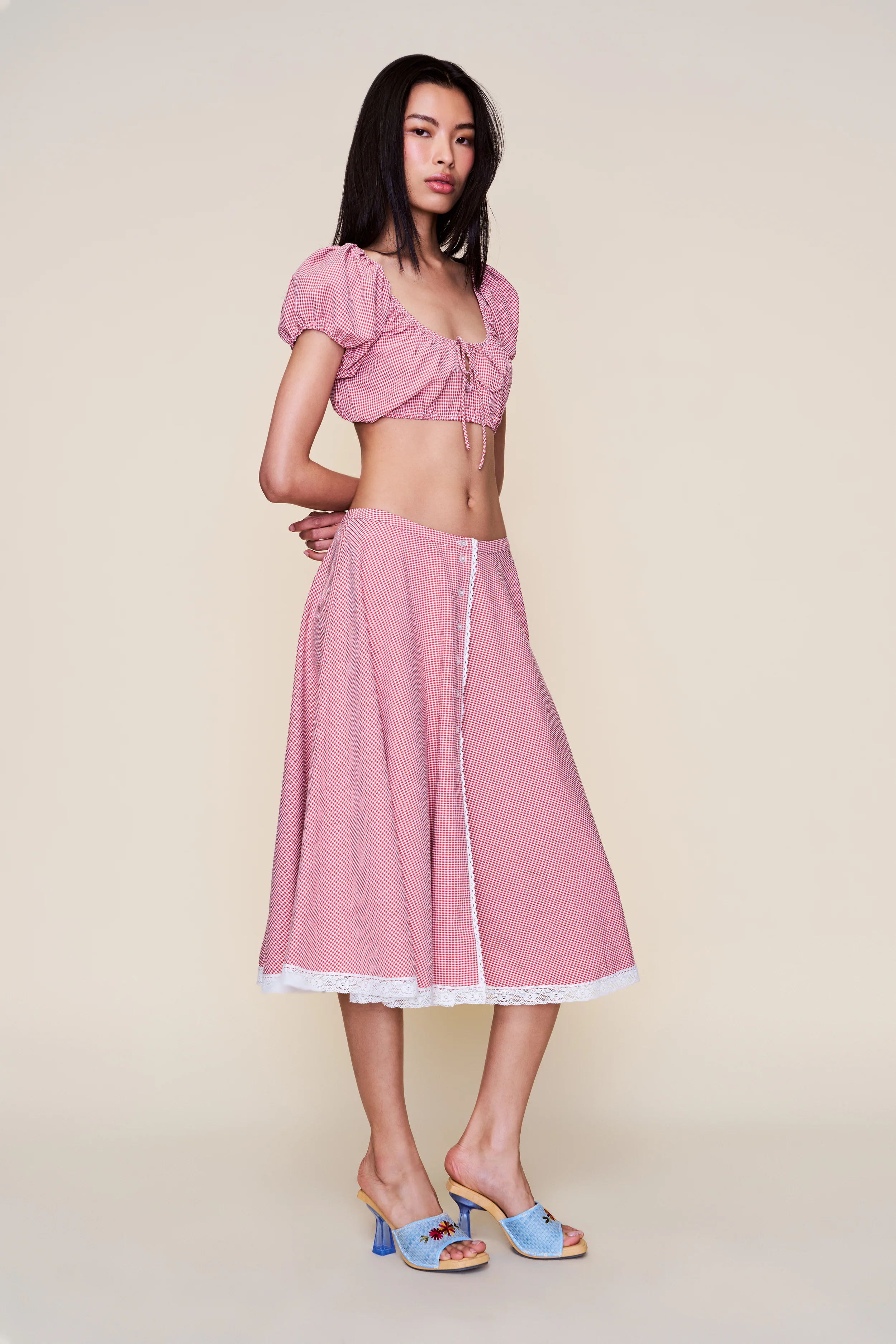 Ravello Gingham Skirt - Image 3