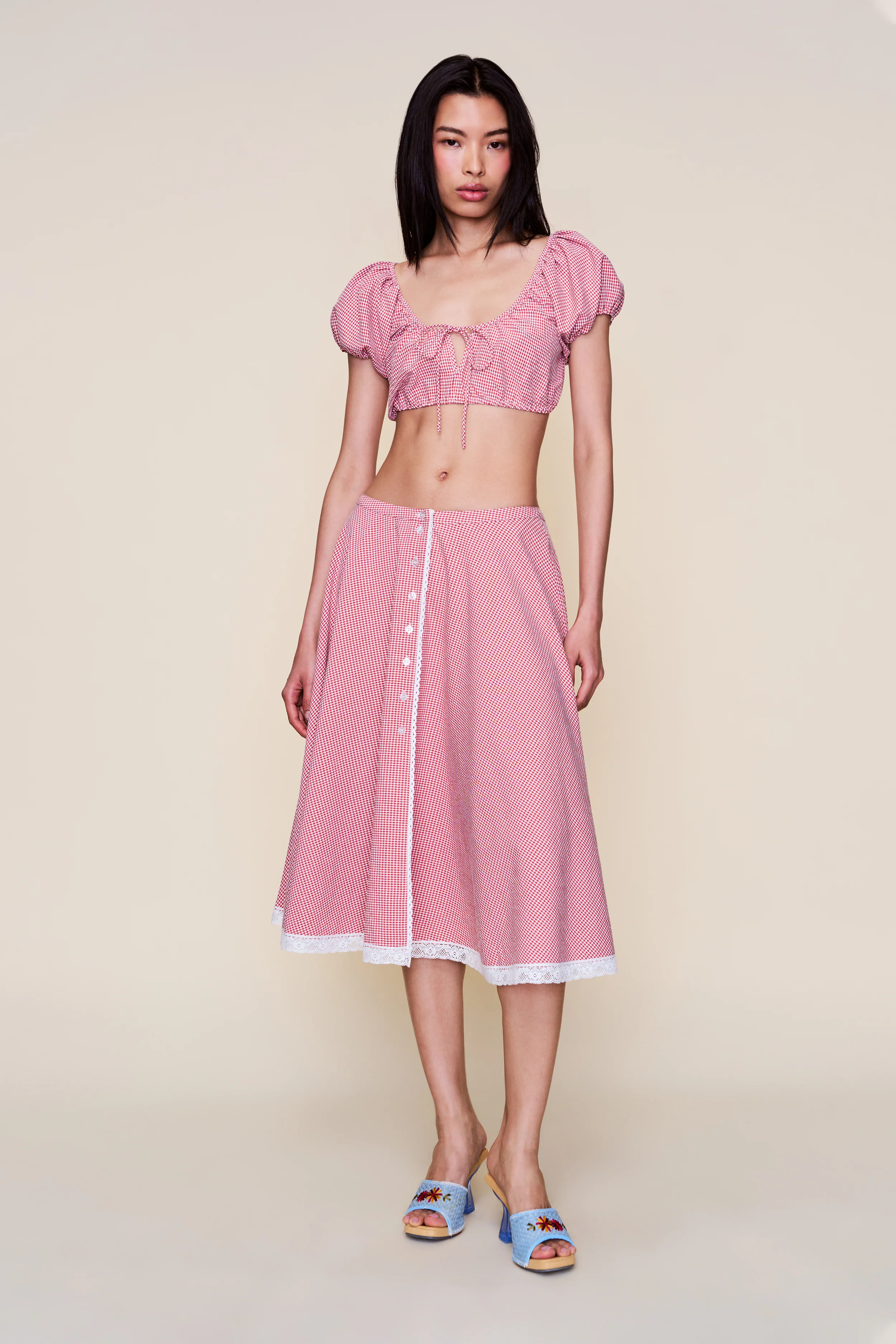 Ravello Gingham Skirt - Image 4