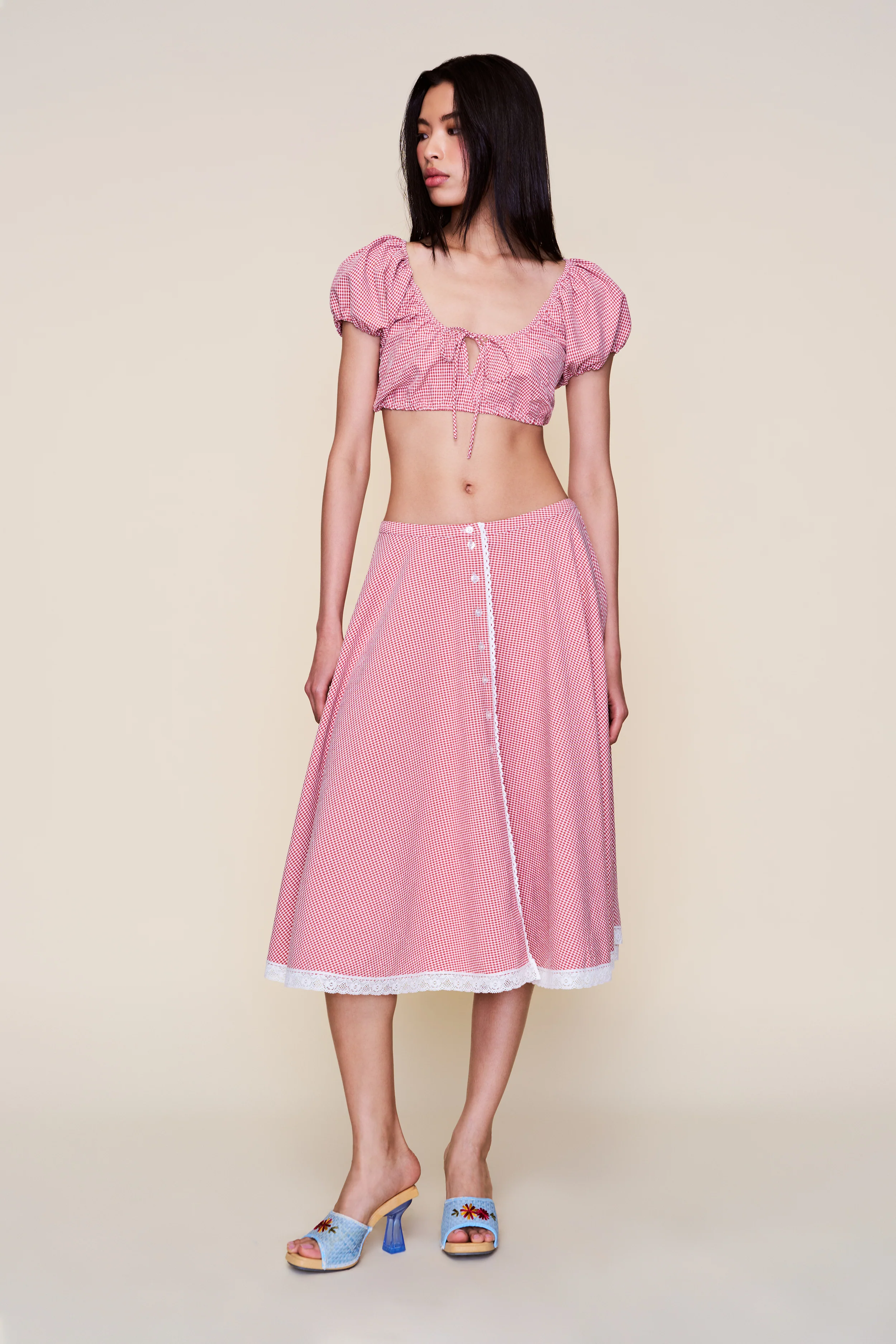 Ravello Gingham Skirt - Image 5