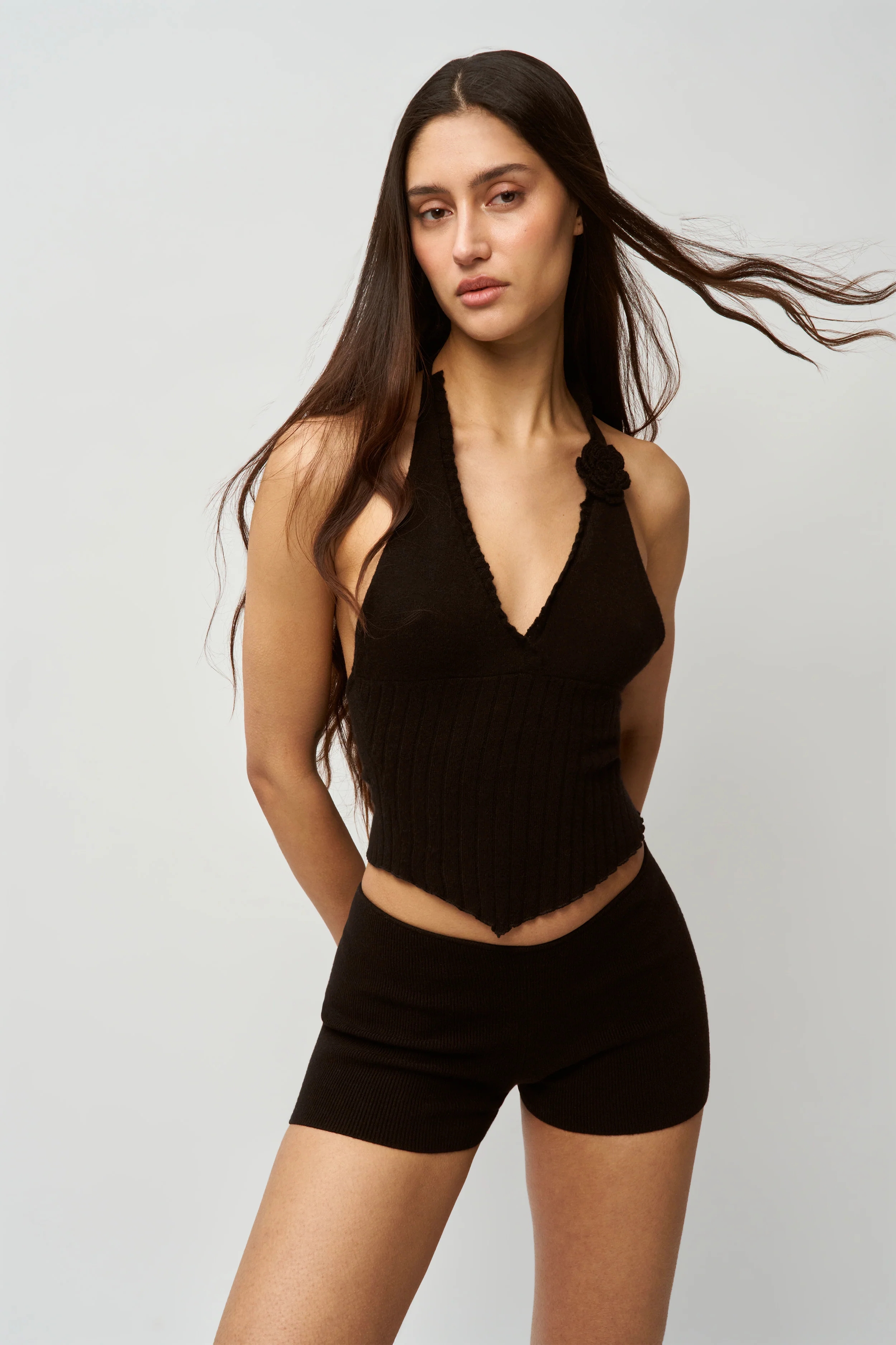 Rib Knit Hot Short - Image 2