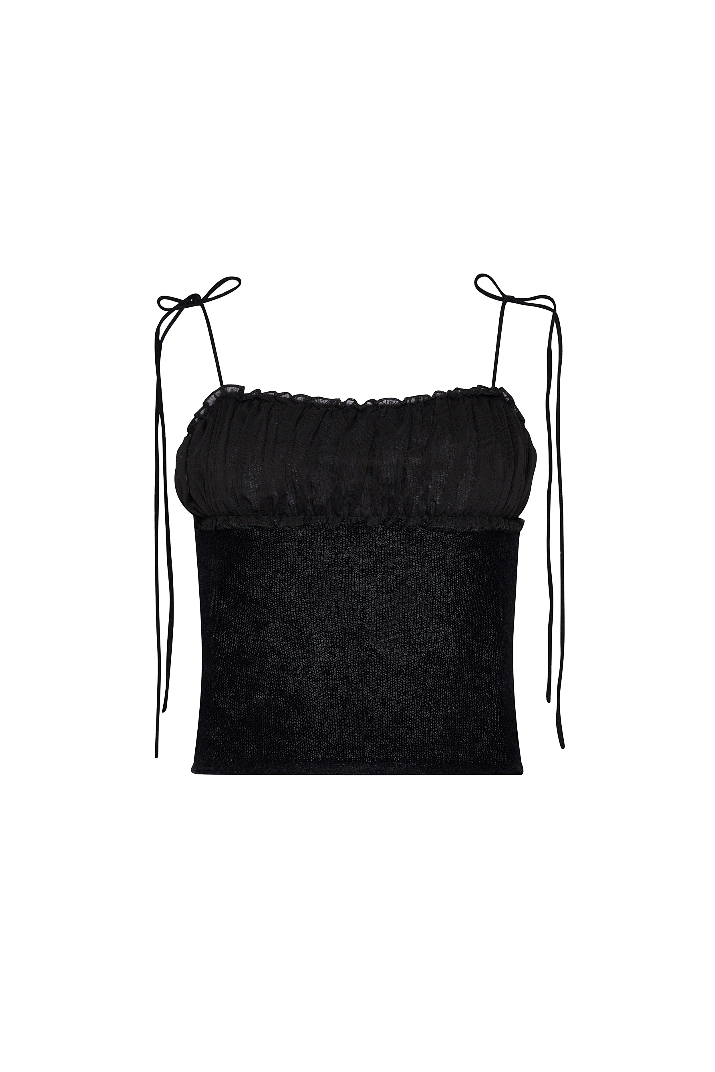 Ruched Chiffon Knit Tank - Image 7