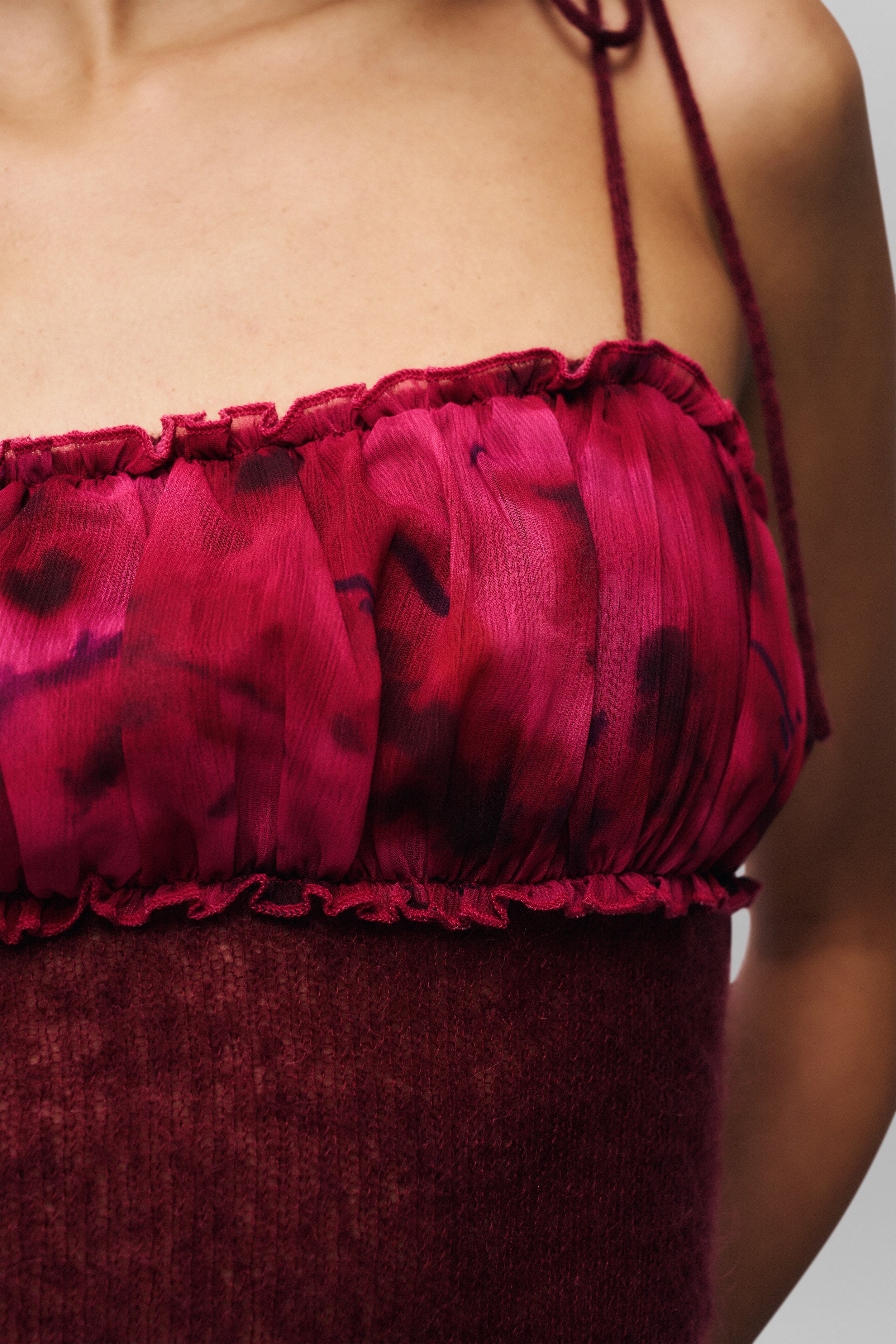 Ruched Chiffon Knit Tank - Image 3