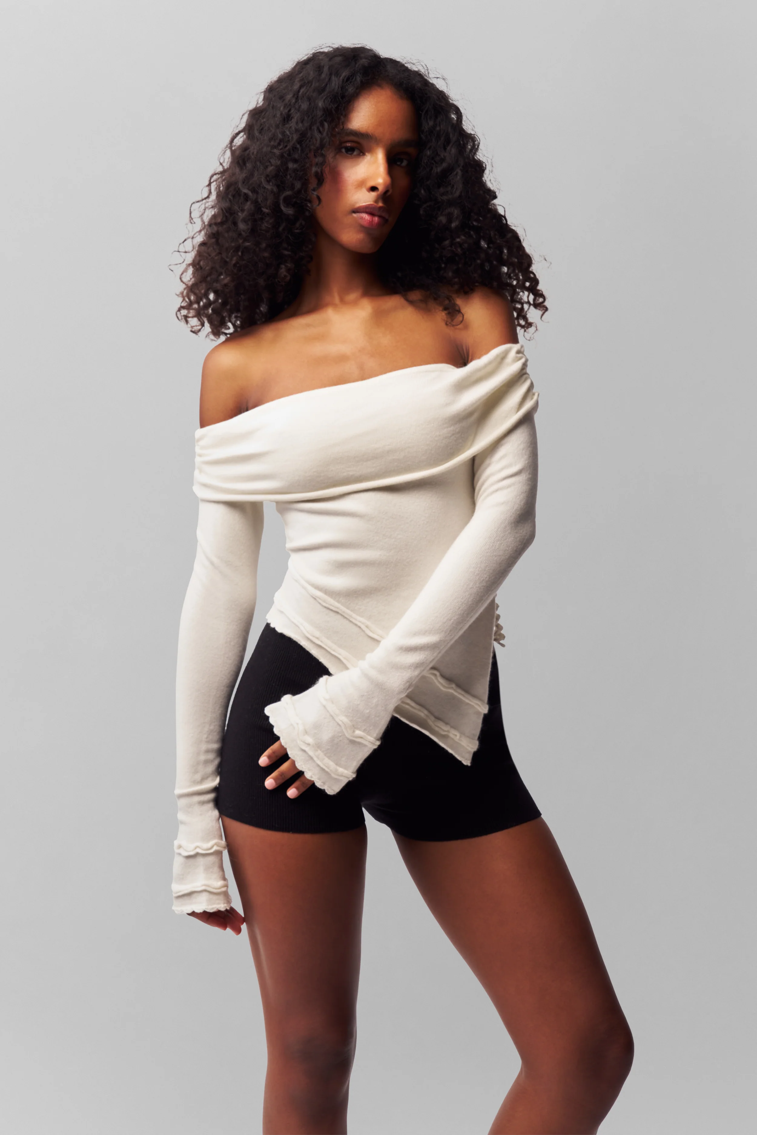 Soler Fold Over Knit Top - Image 6