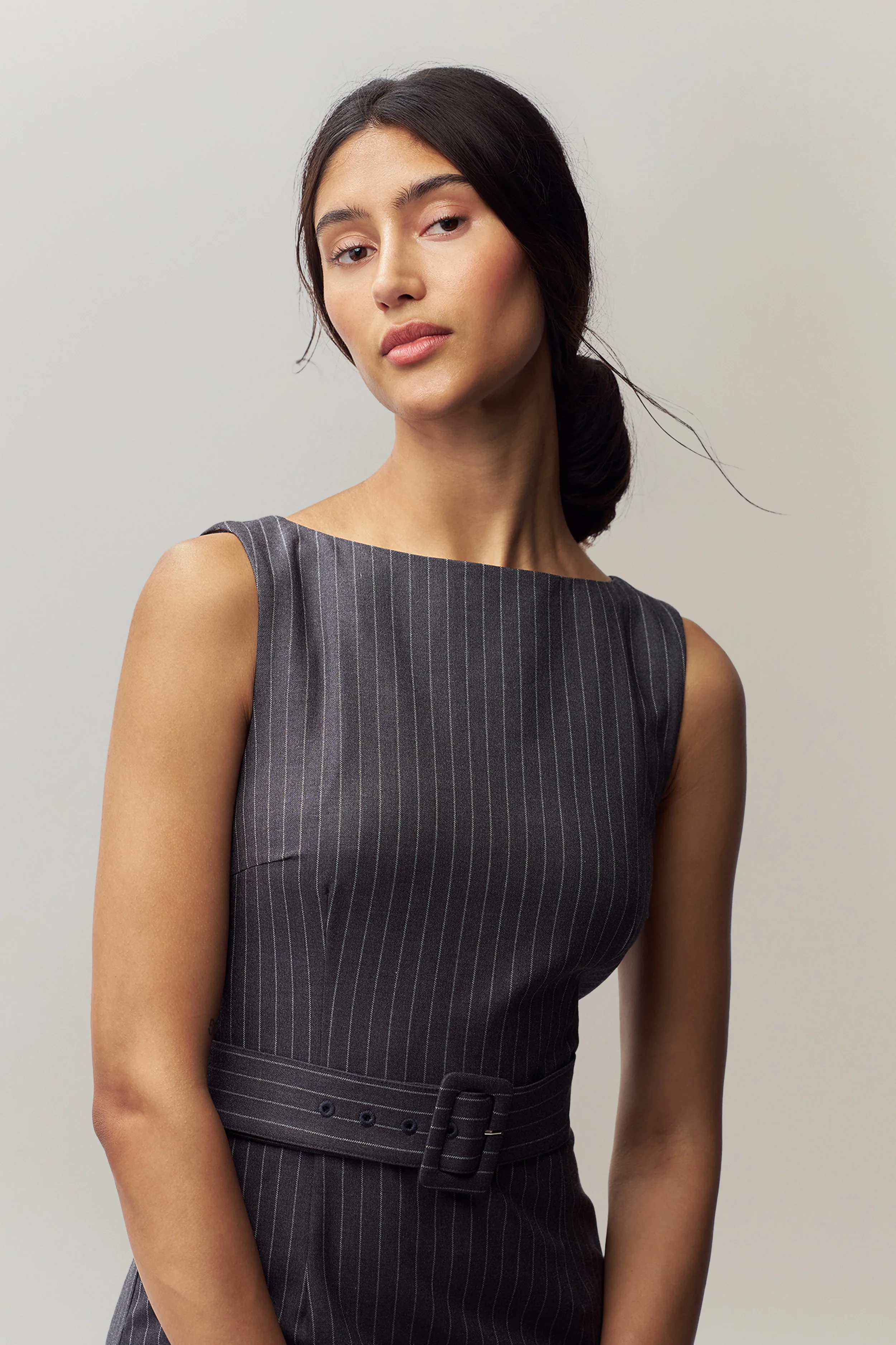 Via Pinstripe Dress - Image 5